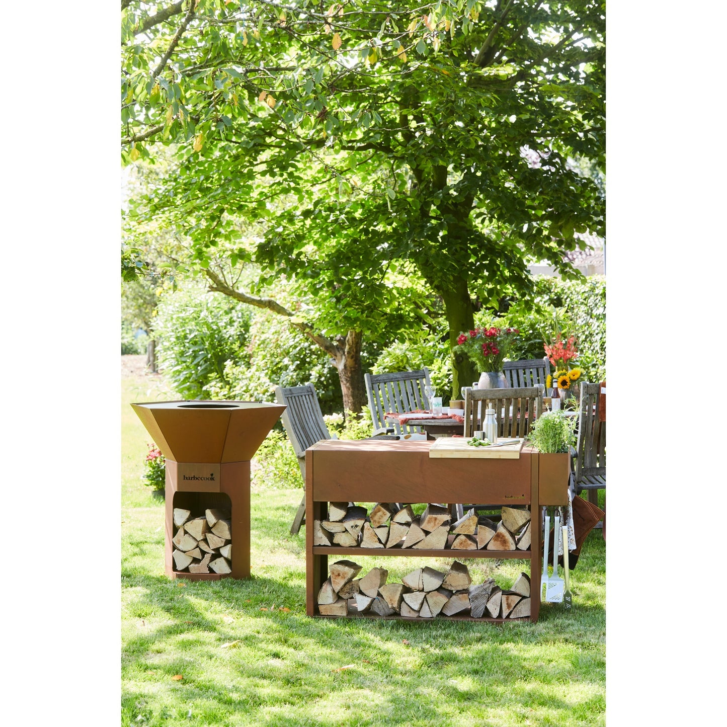 Barbecook nestor buddy uit cortenstaal tafel
