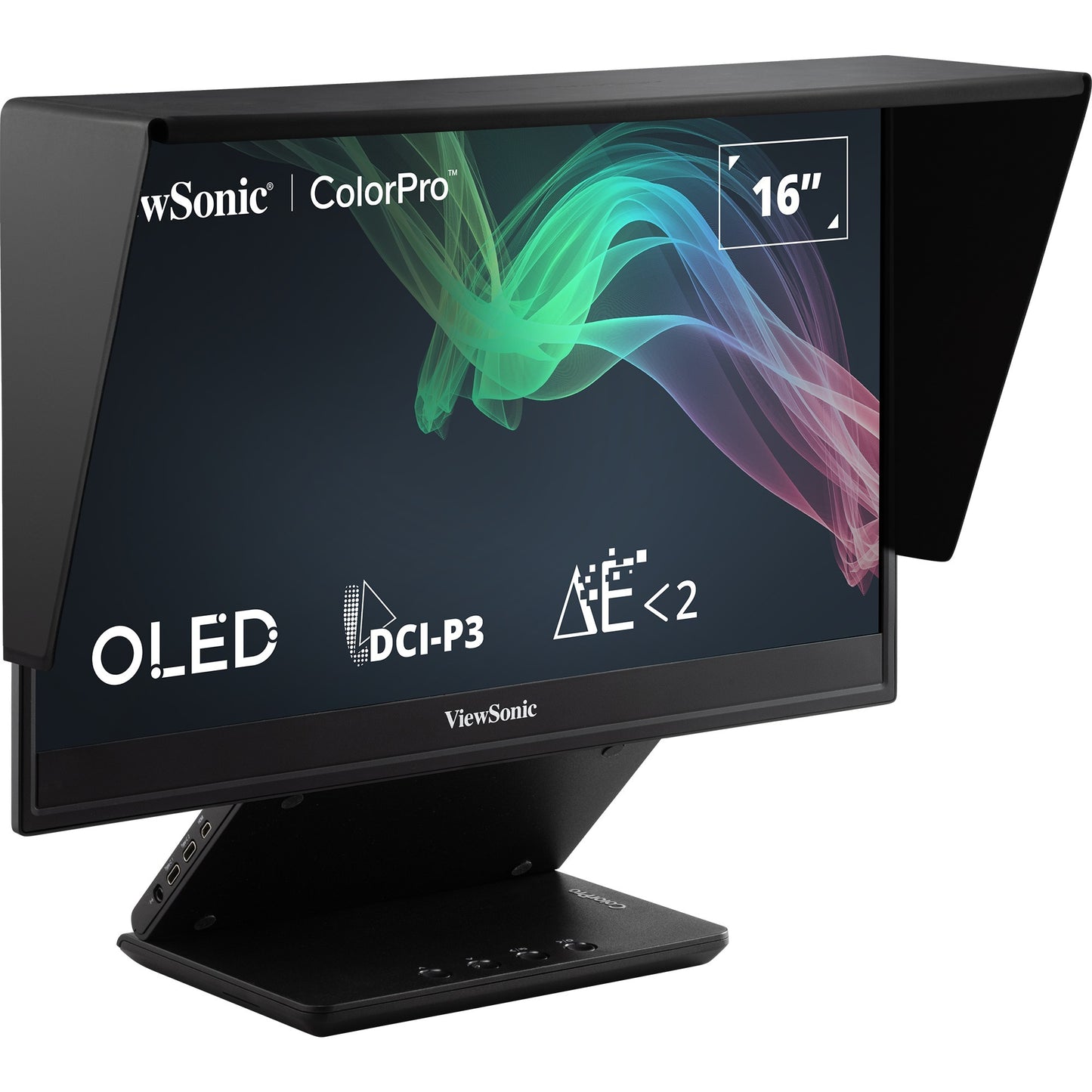 ViewSonic vp16-oled 16 monitor (zwart (mat), 1x micro-hdmi, usb-c, sound)