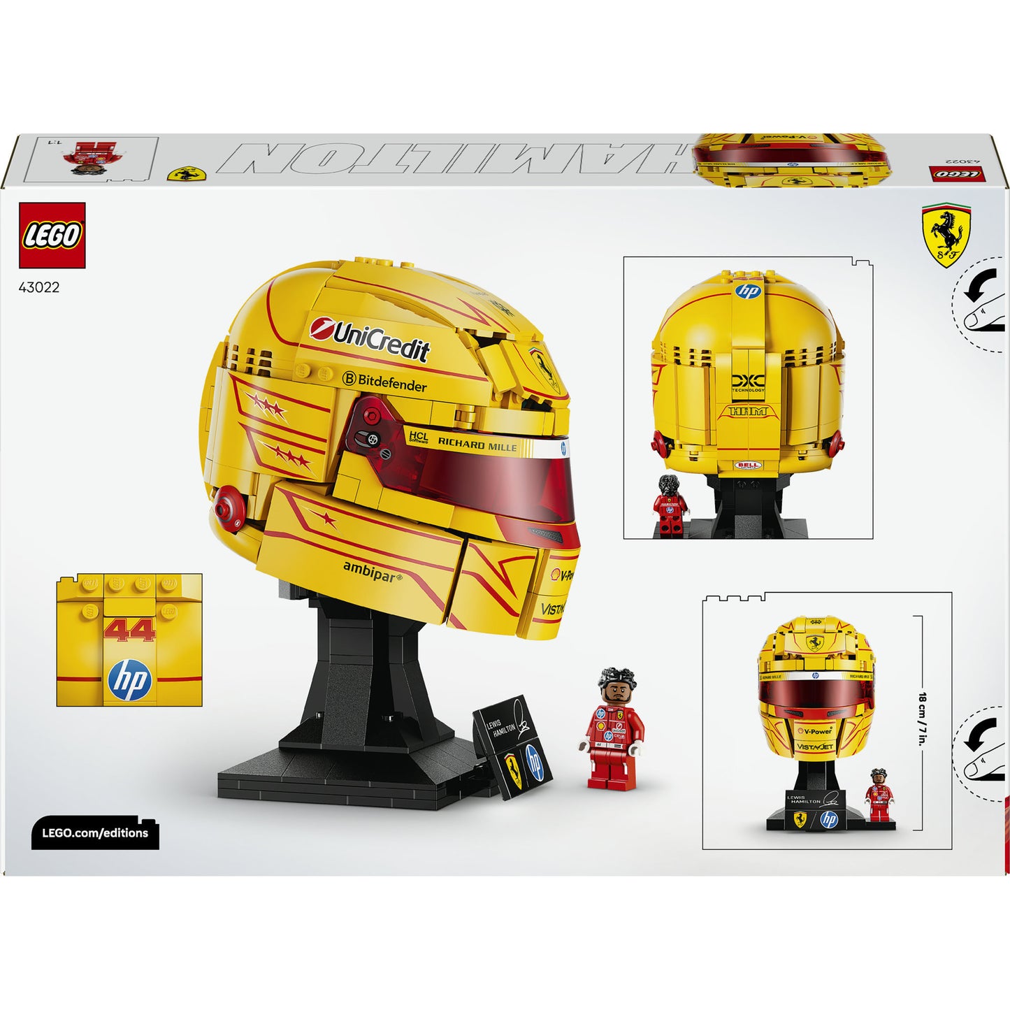 LEGO editions 43022 scuderia ferrari hp helm van lewis hamilton