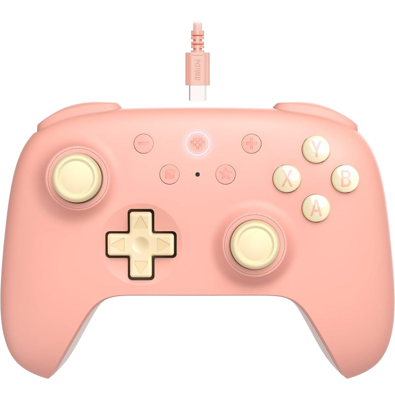 8BitDo ultimate 2c wired gamepad (perzik lichtgeel)