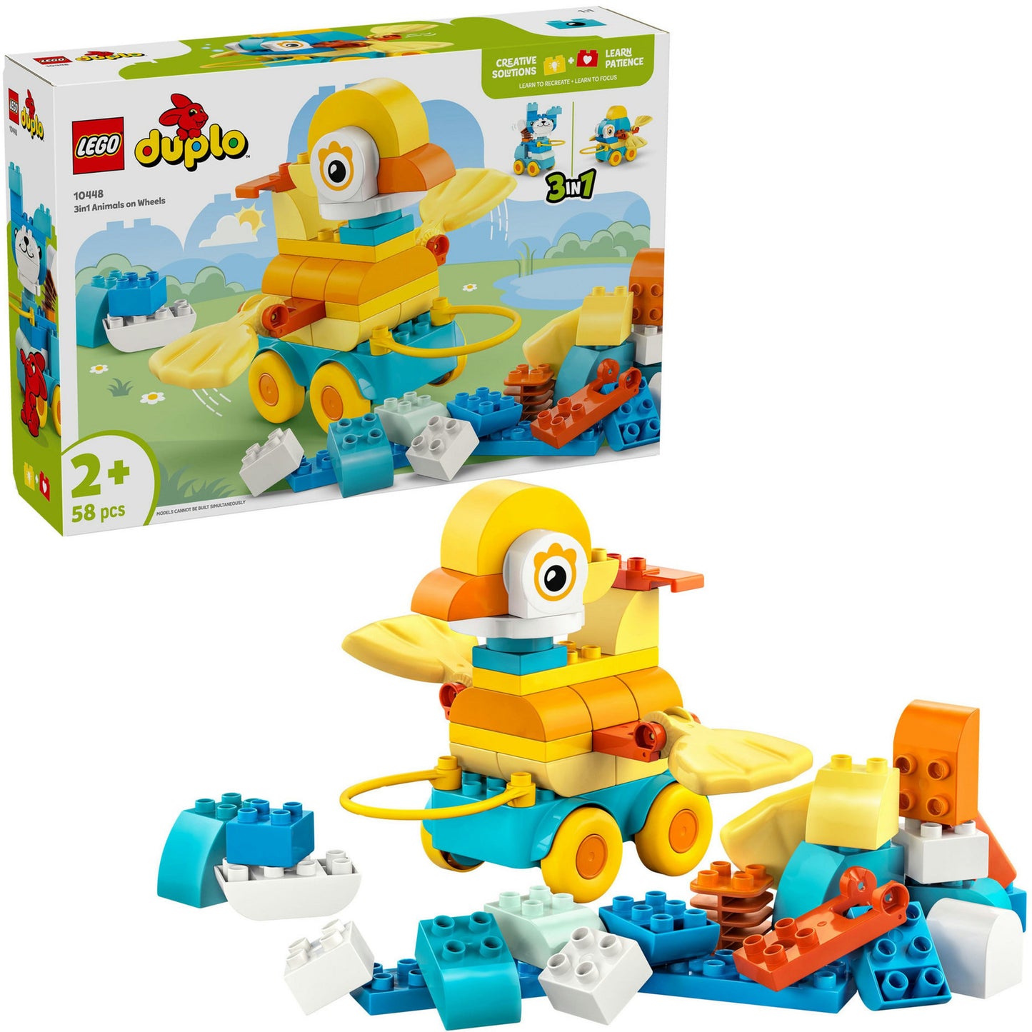 LEGO duplo 10448 3-in-1 dieren op wielen peuterspeelgoed