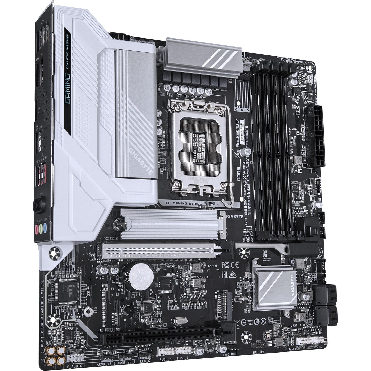 GIGABYTE b860m gaming x wifi6e socket 1851 moederbord (raid, 2,5gb-lan, wi-fi 6e, bt, sound, µatx)