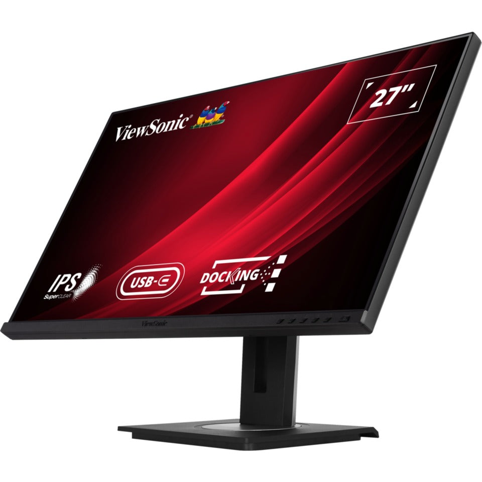 ViewSonic vg2756-4k docking monitor 27 (zwart (mat), 1x hdmi, 1x displayport, usb-c, usb-a, usb-b, sound)