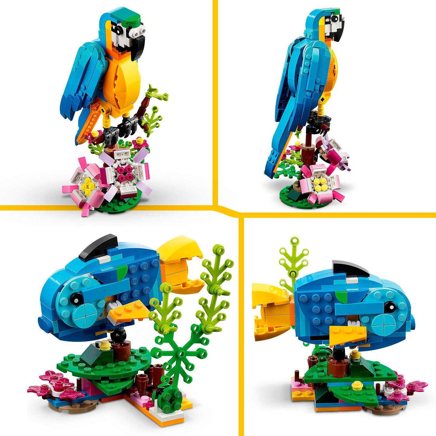 LEGO creator 3-in-1 - exotische papegaai constructiespeelgoed (31136)