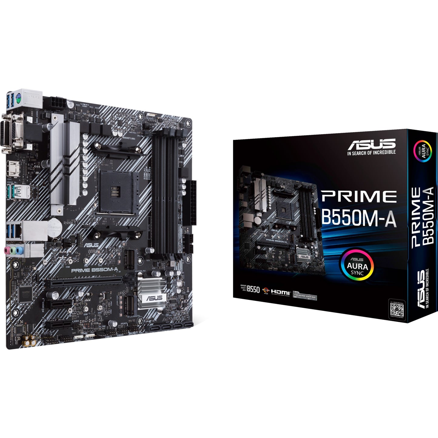 ASUS prime b550m-a socket am4 moederbord (raid, gb-lan, sound, µatx)