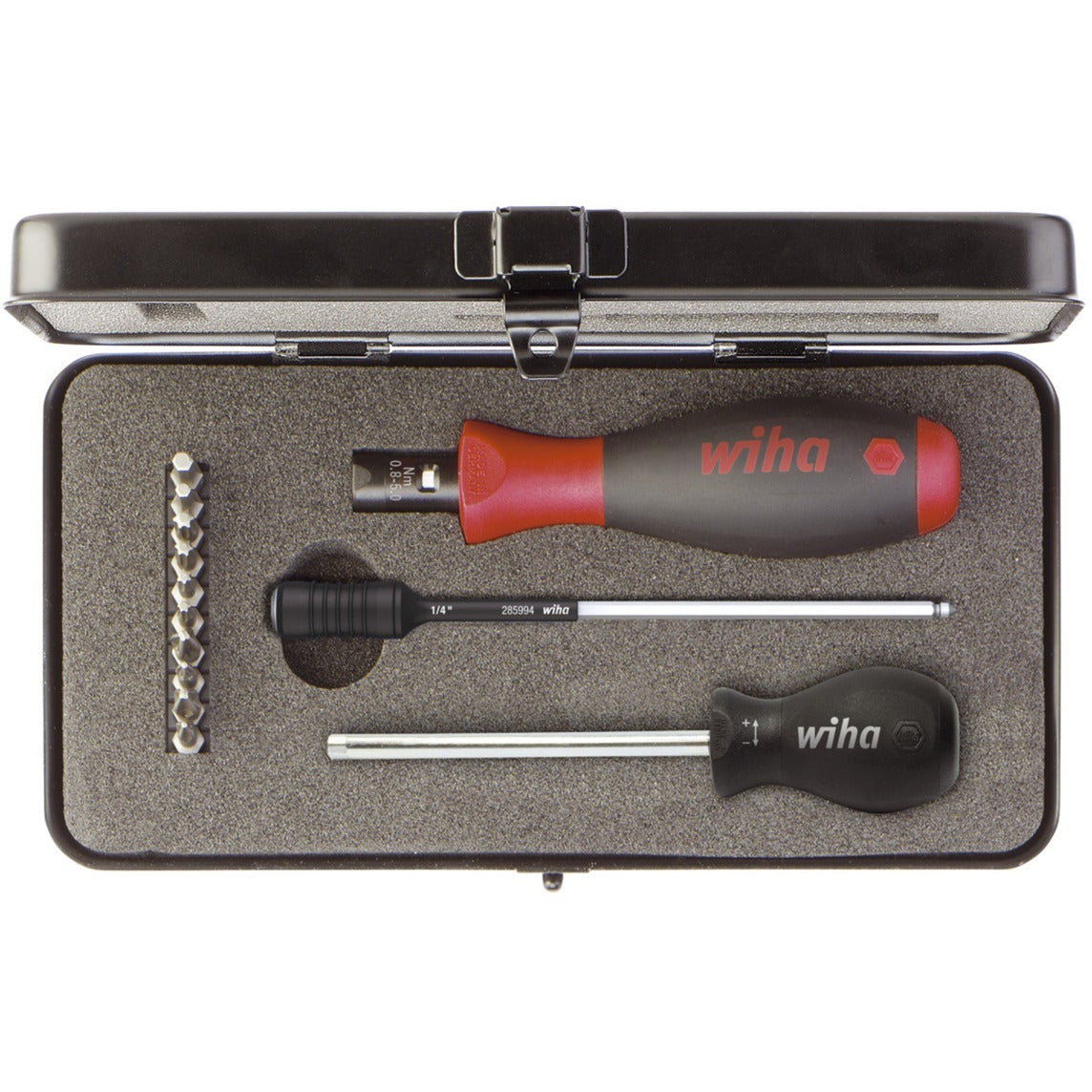 Wiha momentschroevendraaierset torquevario-s (zwart rood, 0,8 - 5,0 nm, 14-delig, incl. box)