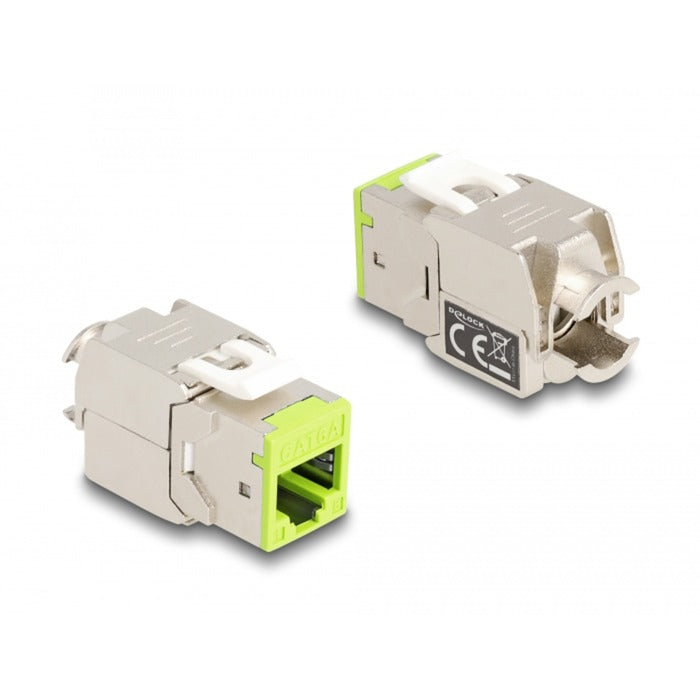 DeLOCK keystone module rj45 jack naar lsa cat 6a toolfree, 8 stuks (meerkleurig)