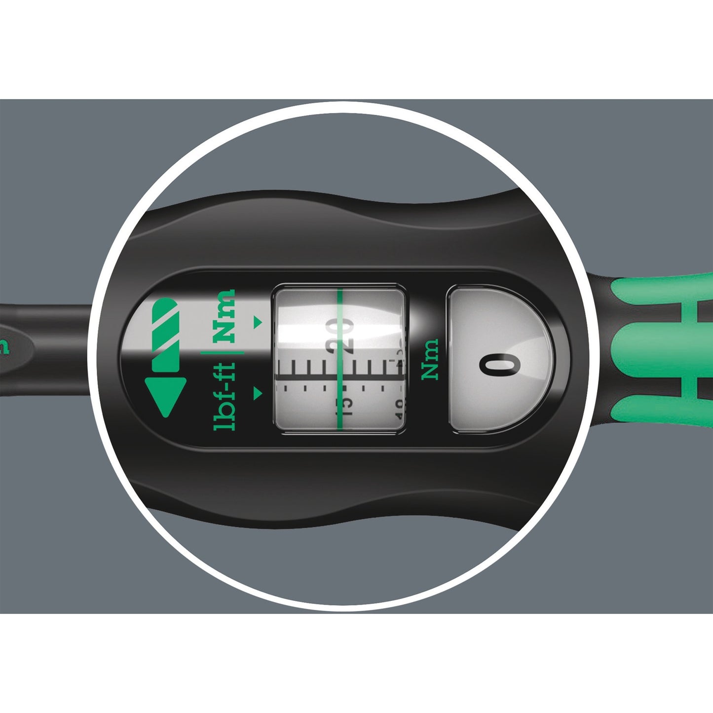 Wera click-torque a 5 draaimomentsleutel met omschakelratel (zwart groen)