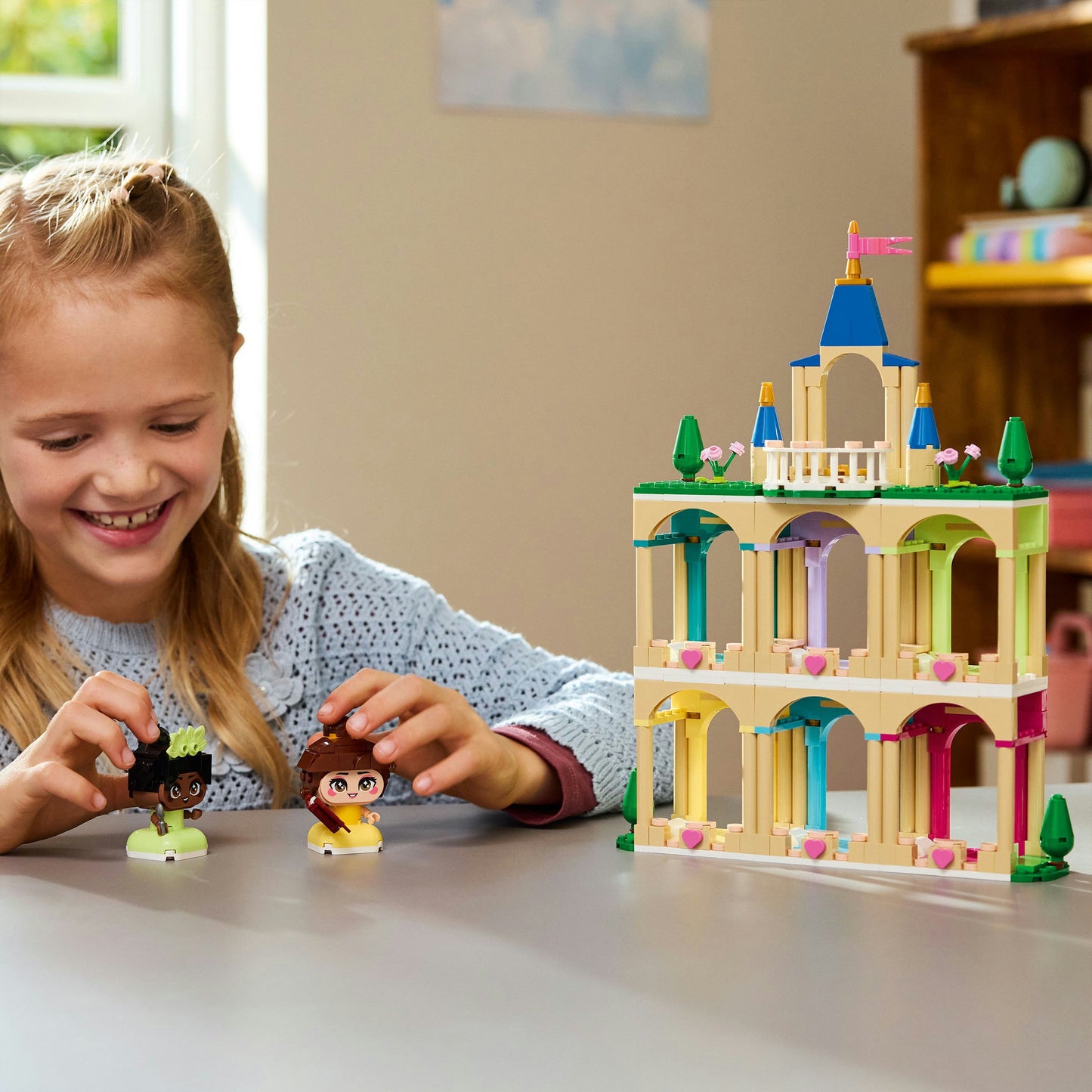 LEGO disney princess 43291 mini belle en tiana met kasteel