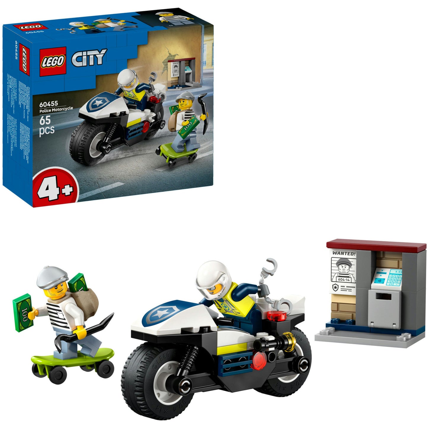 LEGO city 60455 achtervolging op politiemotor