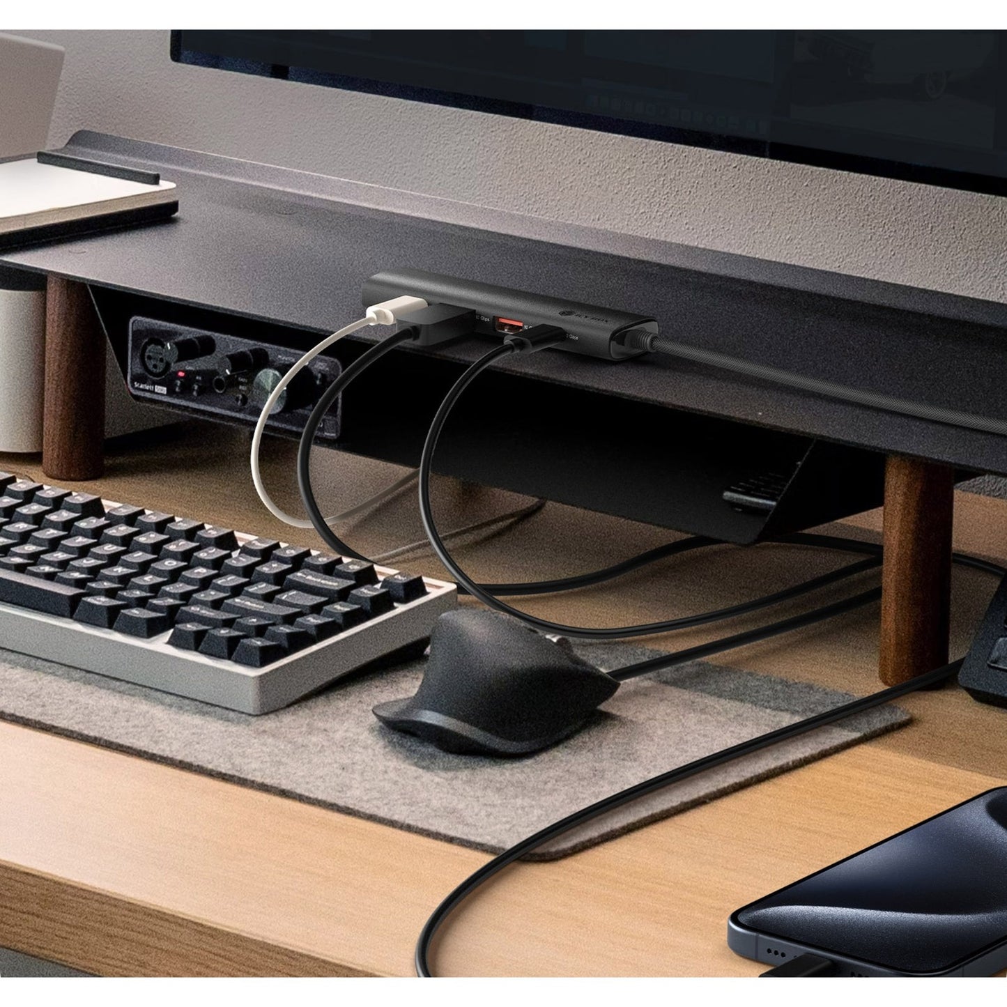 ICY BOX ib-hub1437-cpd usb-hub (zwart)