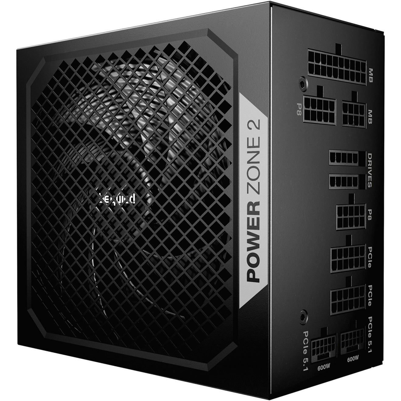 Be Quiet! power zone 2 modulaire 1200 watt voeding (zwart, 1x 12v-2x6, 3x pcie)