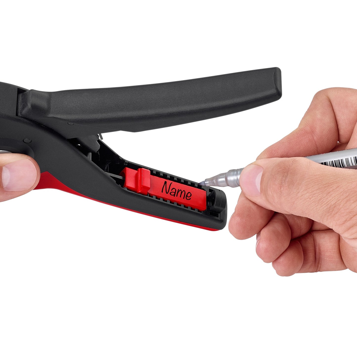 KNIPEX precistrip16 automatische afstriptang (zwart rood, geïntegreerde draadsnijder)