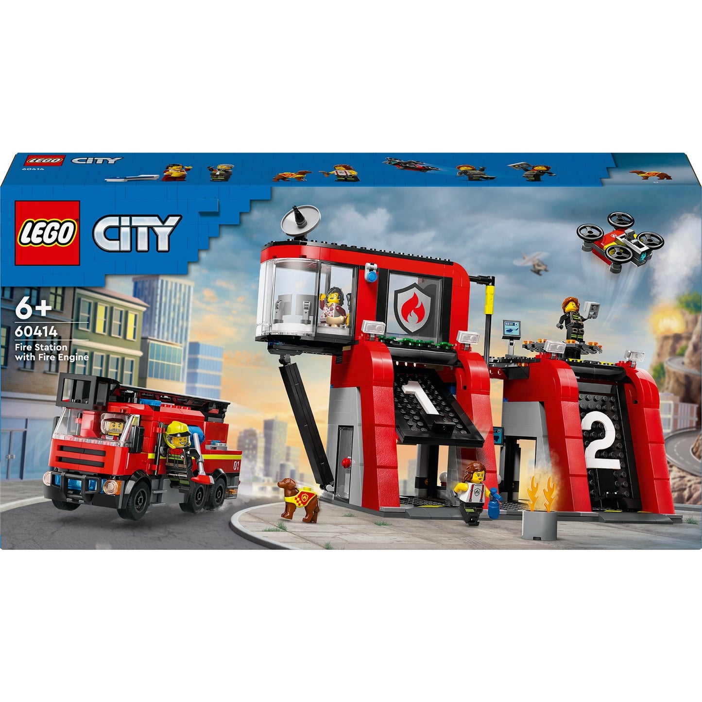 LEGO city 60414 brandweerkazerne en brandweerauto
