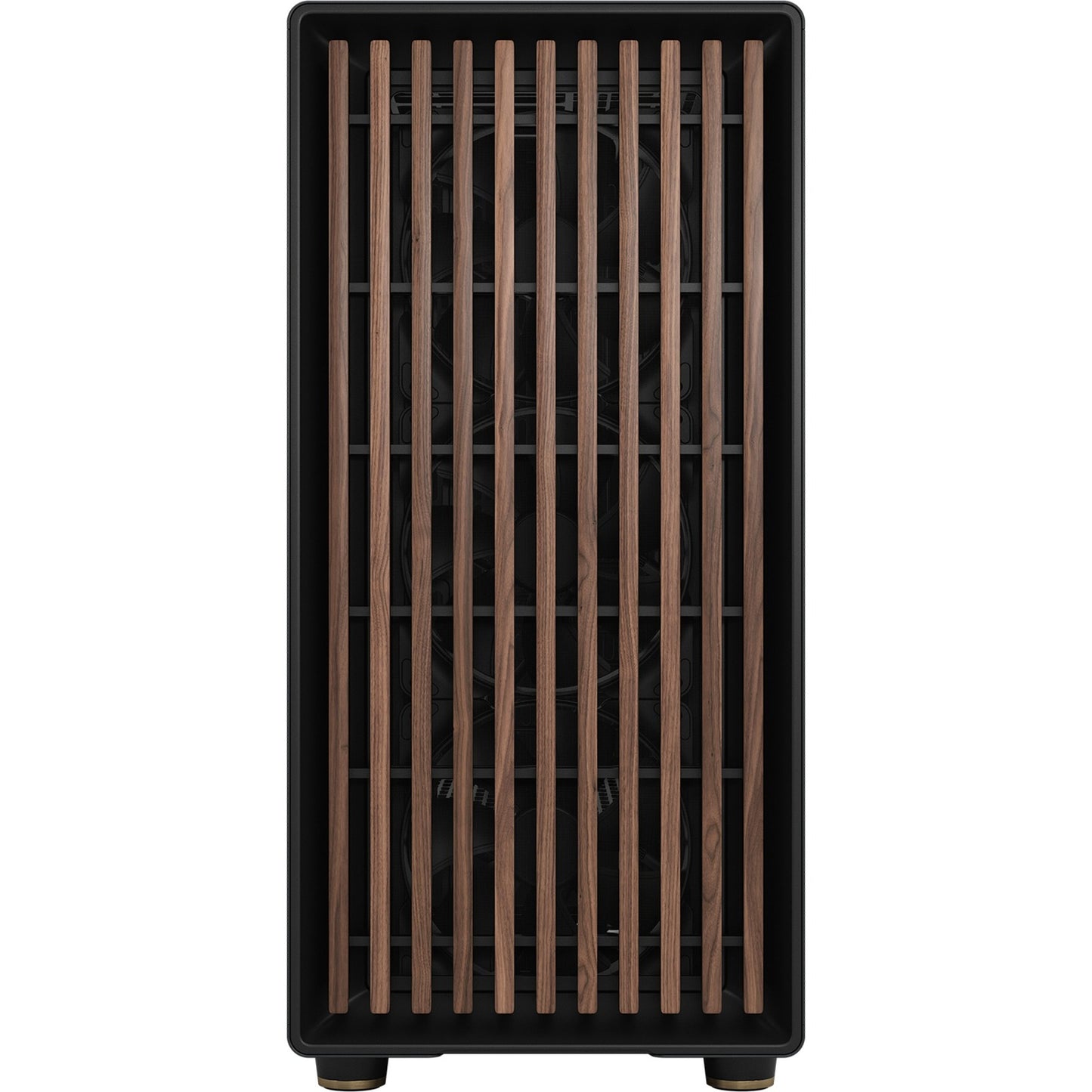 Fractal Design north xl midi tower behuizing (zwart houtkleur | 2x usb-a | 1x usb-c | tempered glass)