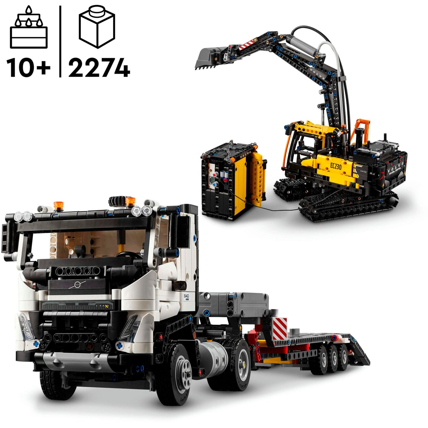 LEGO technic 42175 volvo fmx truck ec230 elektrische graafmachine
