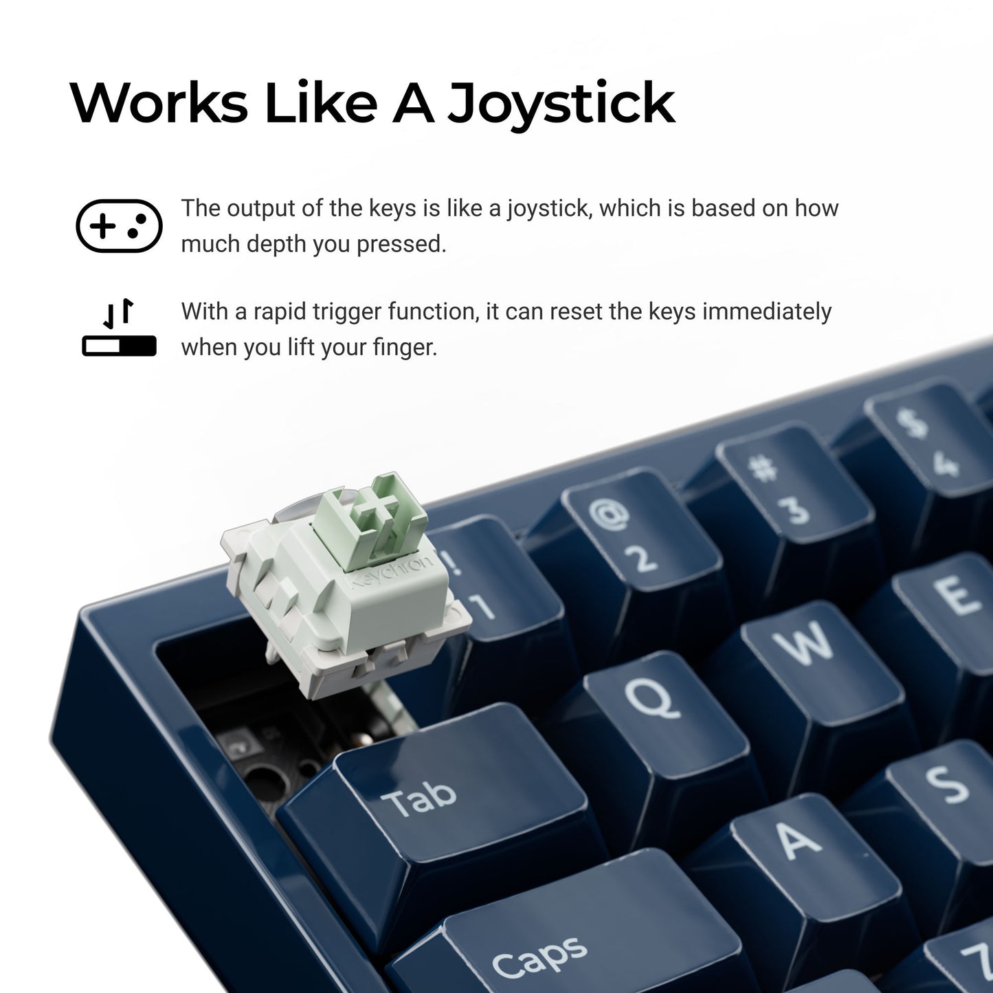 Keychron q16 he 8k magnetic switch keyboard (lichtgroen, us lay-out (qwerty), ultra-fast lime, 65%, rgb, hot swap, 8k)