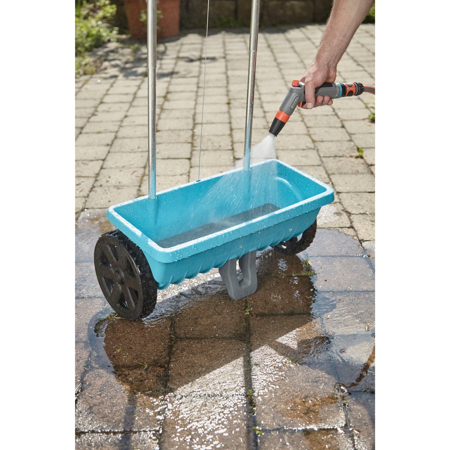 GARDENA strooiwagen l strooiapparatuur (turquoise zwart, 432-20)