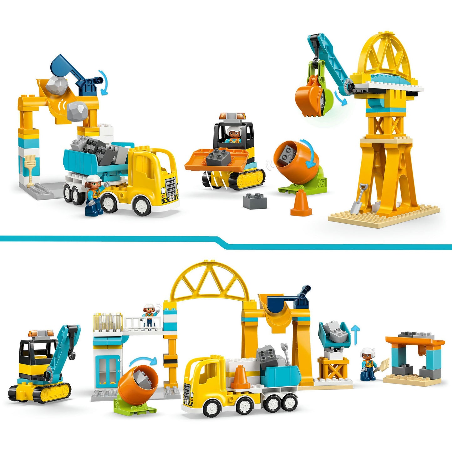 LEGO duplo 10476 3-in-1 bouwplaats en voertuigen