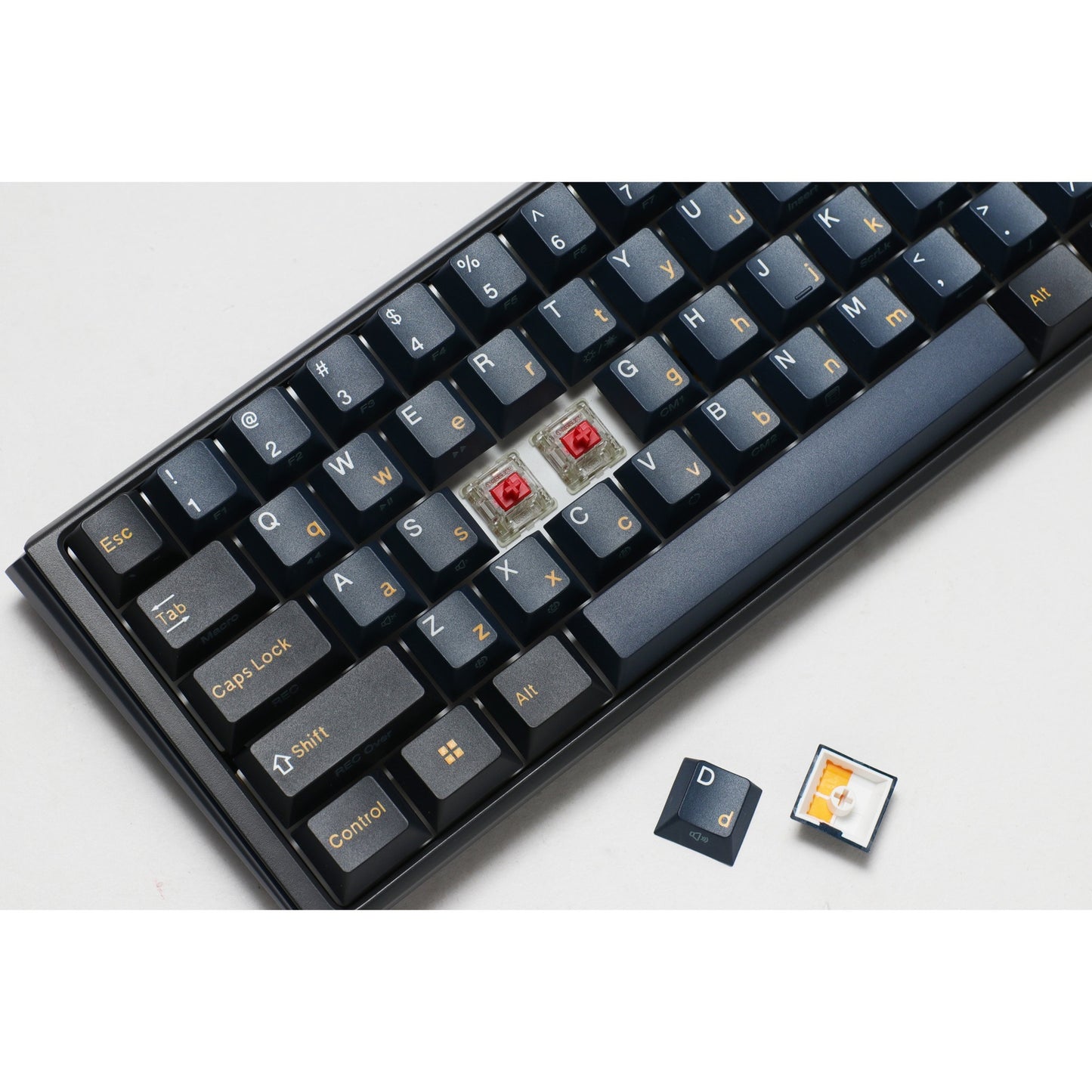 Ducky one 3 pro mini rgb mechanisch gaming toetsenbord (zwart, us lay-out (qwerty), cherry mx2a speed silver, 60%, rgb led, double-shot pbt, quack mechanics, hot swap)