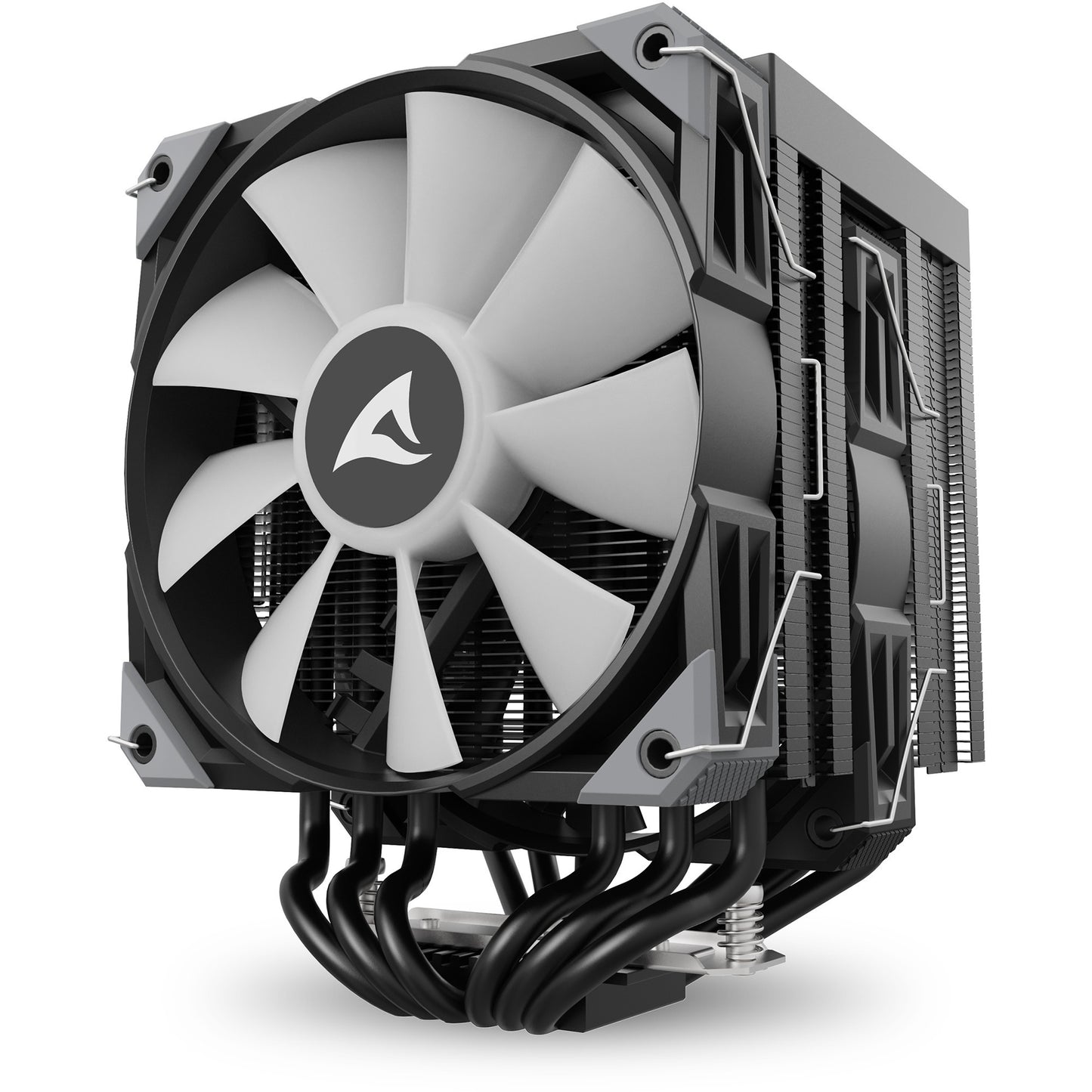 Sharkoon a60 rgb cpu-koeler (zwart, 4-pins pwm fan-connector)