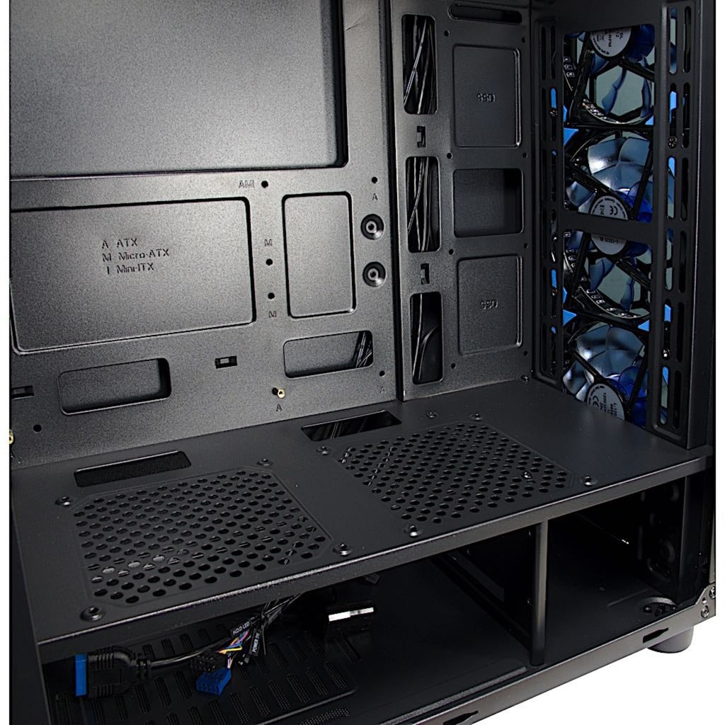 Inter-Tech cxc2 midi tower behuizing (zwart | 3x usb-a | window)