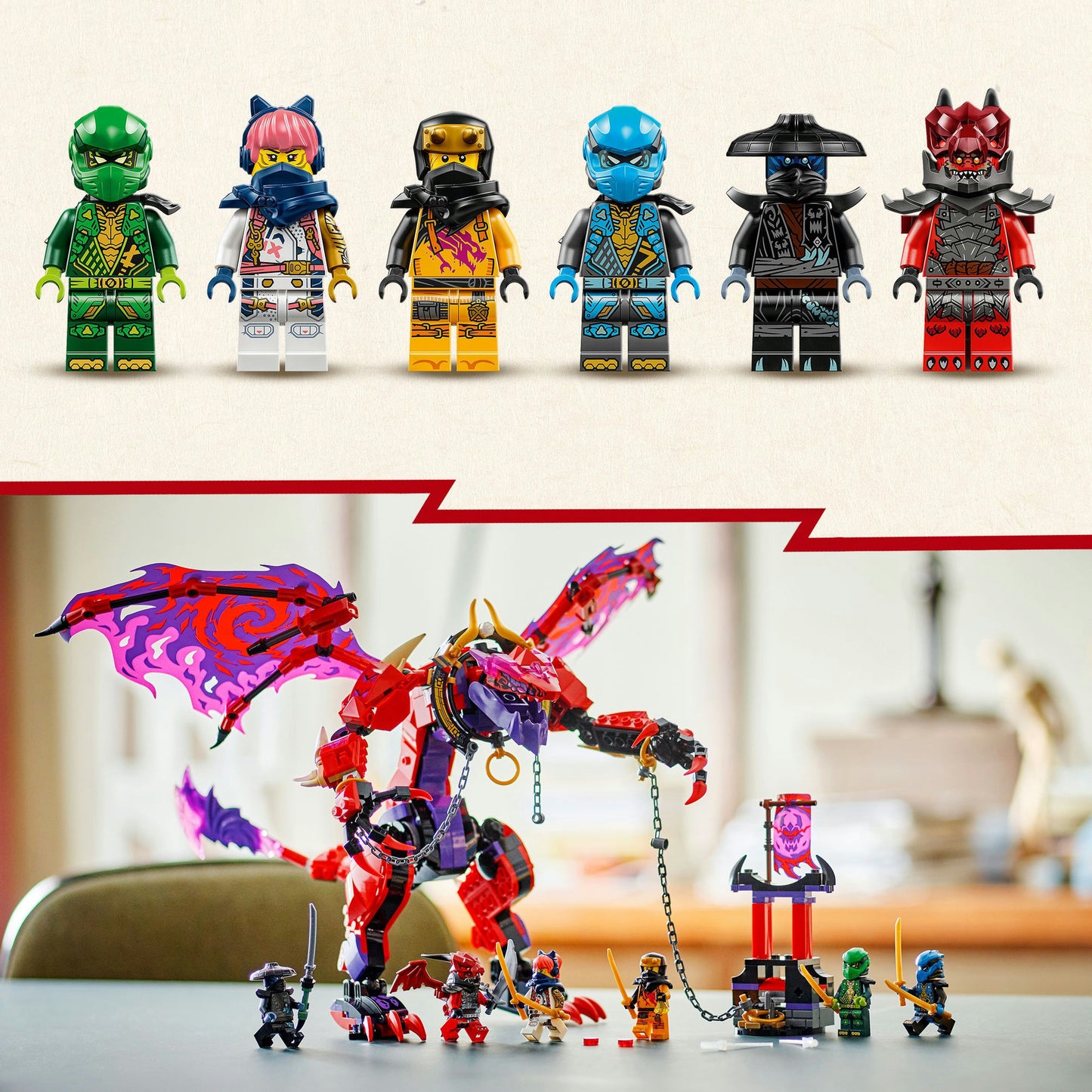 LEGO ninjago - bliksemtand draak van chaos constructiespeelgoed (71832)