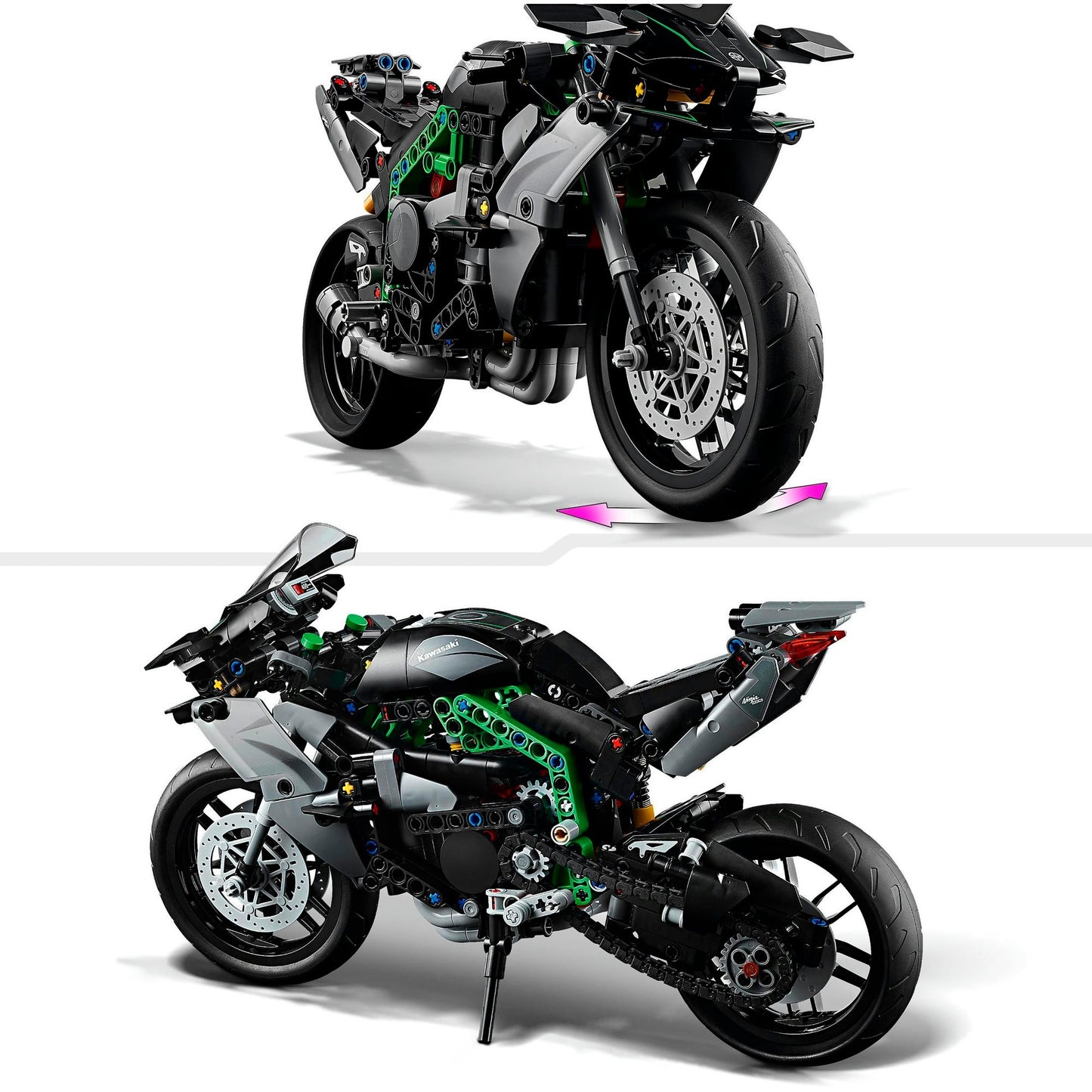 LEGO technic 42170 kawasaki ninja h2r motor
