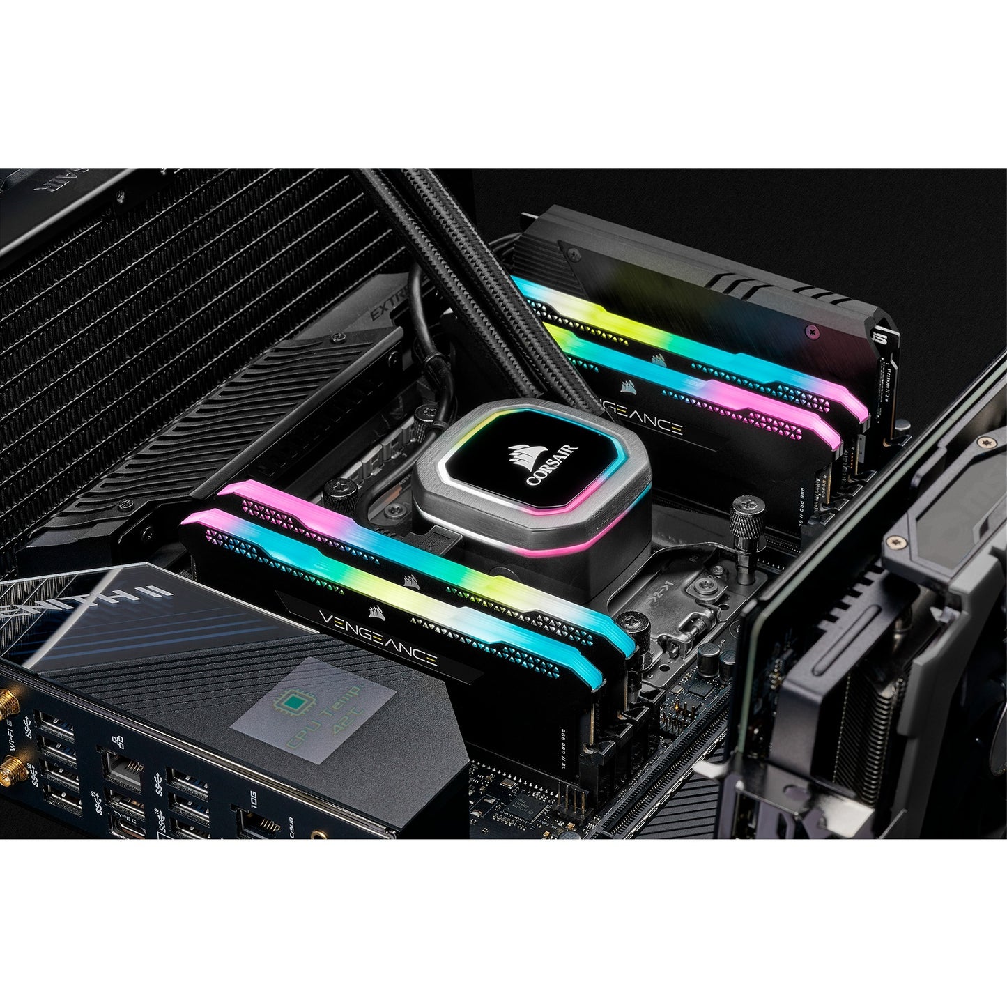Corsair 64 gb ddr4-3200 (4x 16 gb) werkgeheugen (cmh64gx4m4e3200c16, xmp 2,0)