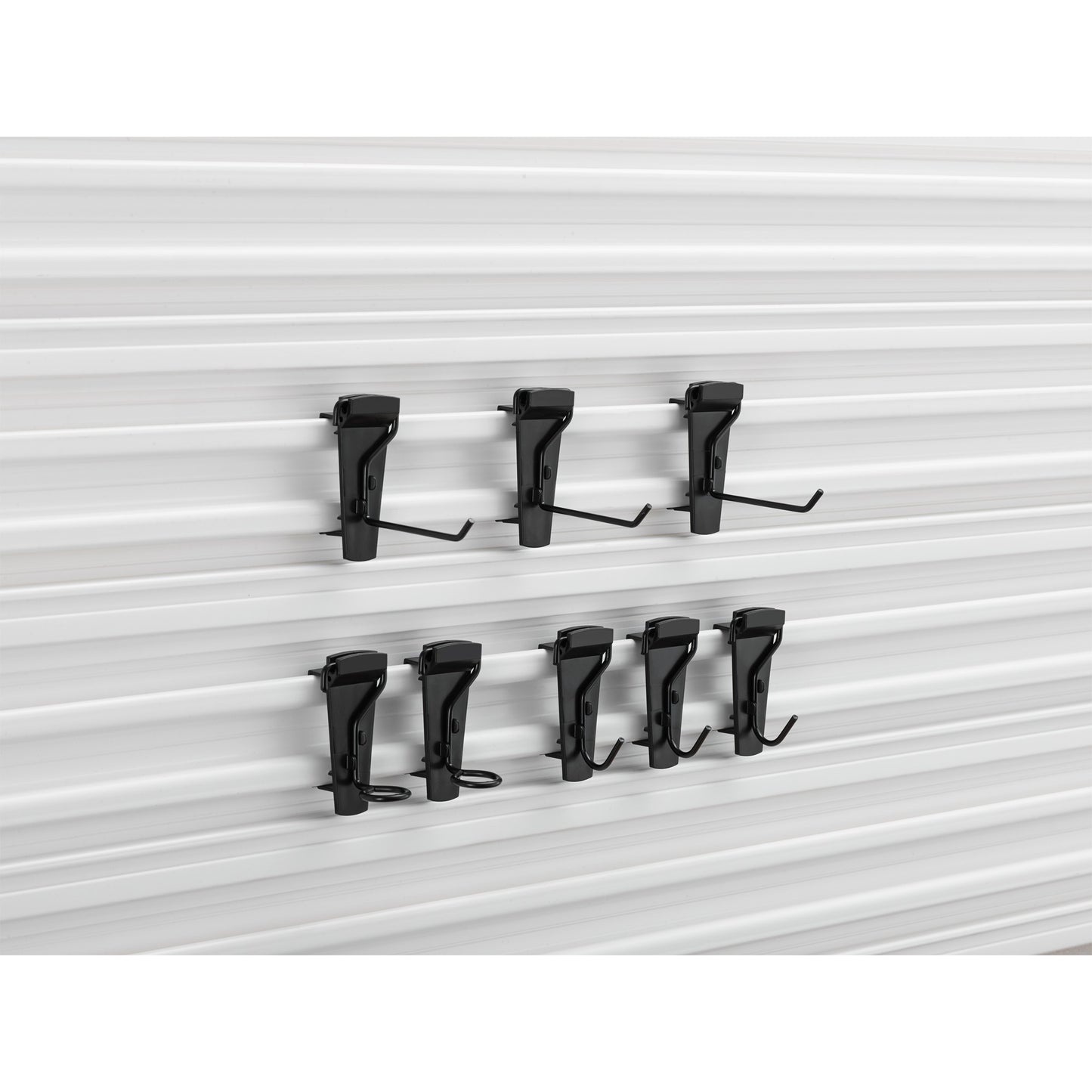 Stanley track wall - hakenassortiment small, 8 stuks houder (zwart)