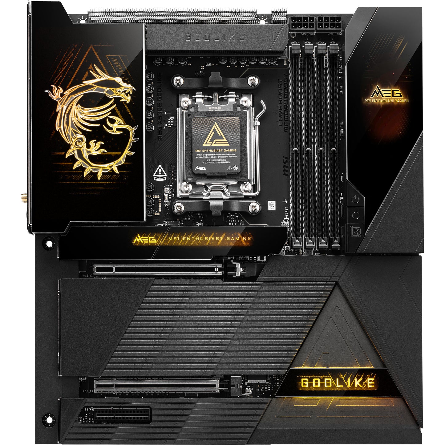 MSI meg x870e godlike socket am5 moederbord (5gb-lan, 10gb-lan, wlan, bt, sound, atx)