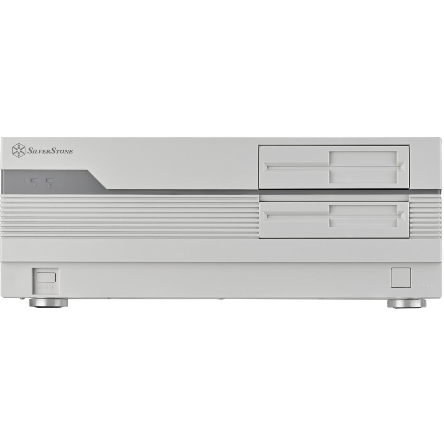 SilverStone flp01 htpc behuizing (crème | 2x usb-a | 1x usb-c)