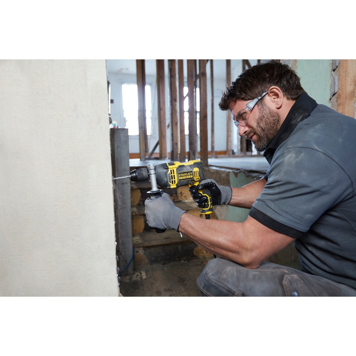 Stanley fatmax 750w klopboormachine (geel zwart, 1 snelheid, met koffer)