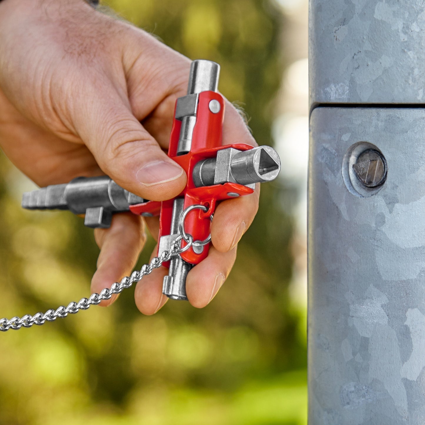 KNIPEX universele sleutel bouw 001106v01 dopsleutel (zilver rood)