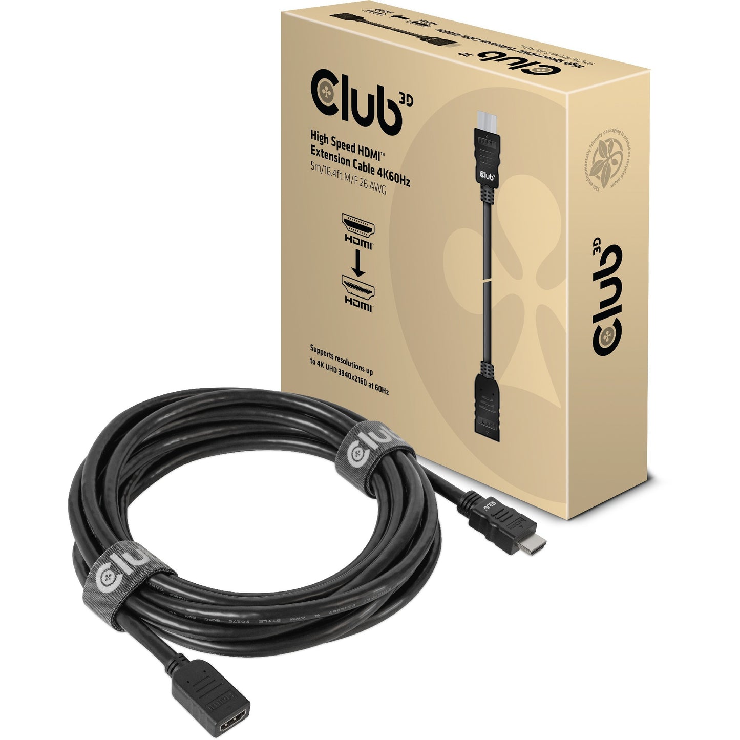 Club 3D high speed hdmi kabel (5 meter, 4k 60hz)