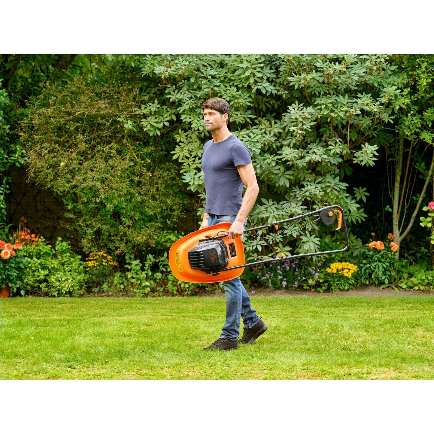 BLACK+DECKER 1200w 30cm zweefmaaier grasmaaier (oranje zwart)