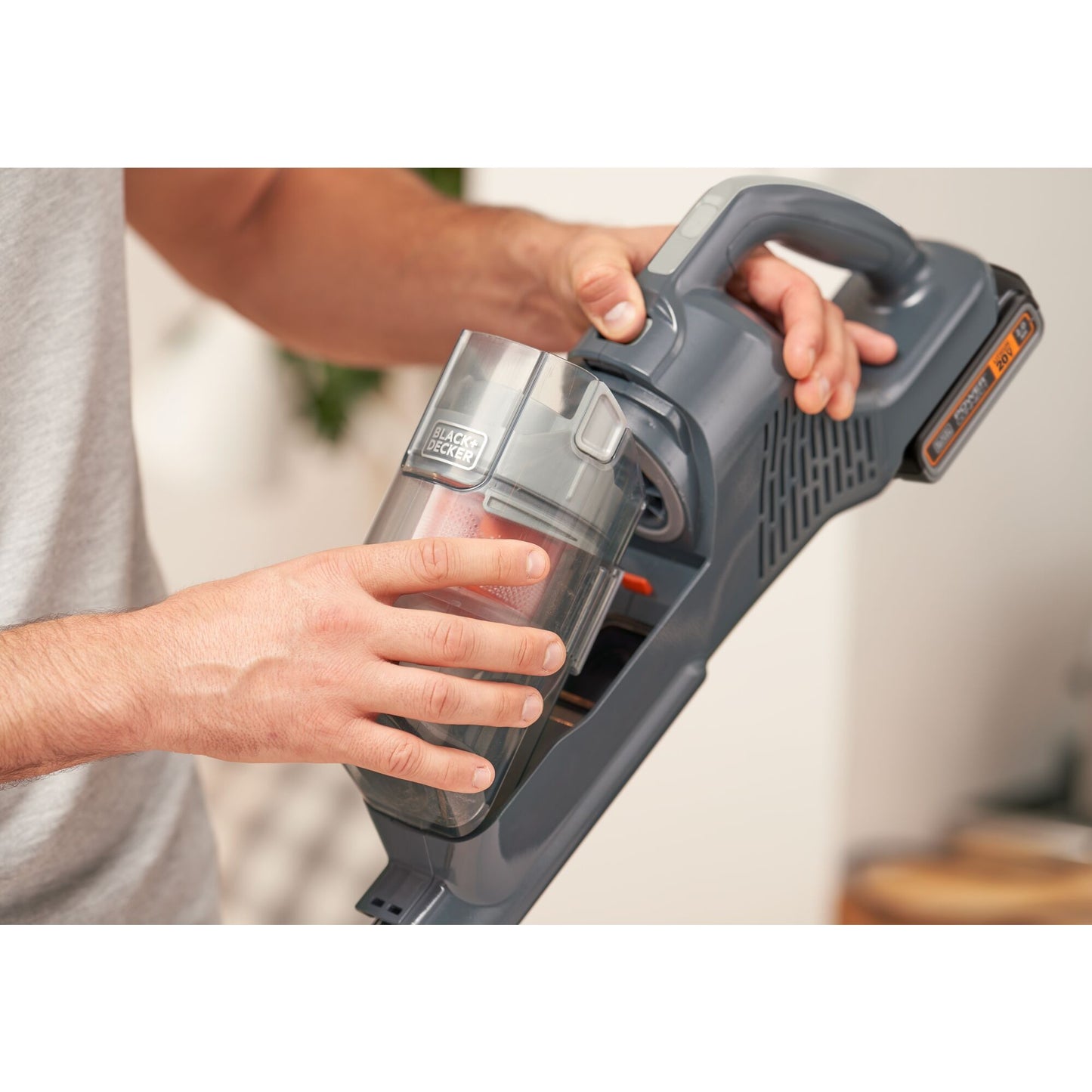 BLACK+DECKER bhfea18d1-qw 18v 2.0ah 2-in-1 steelstofzuiger met verwijderbare accu (18v 2.0ah accu en oplader inbegrepen)