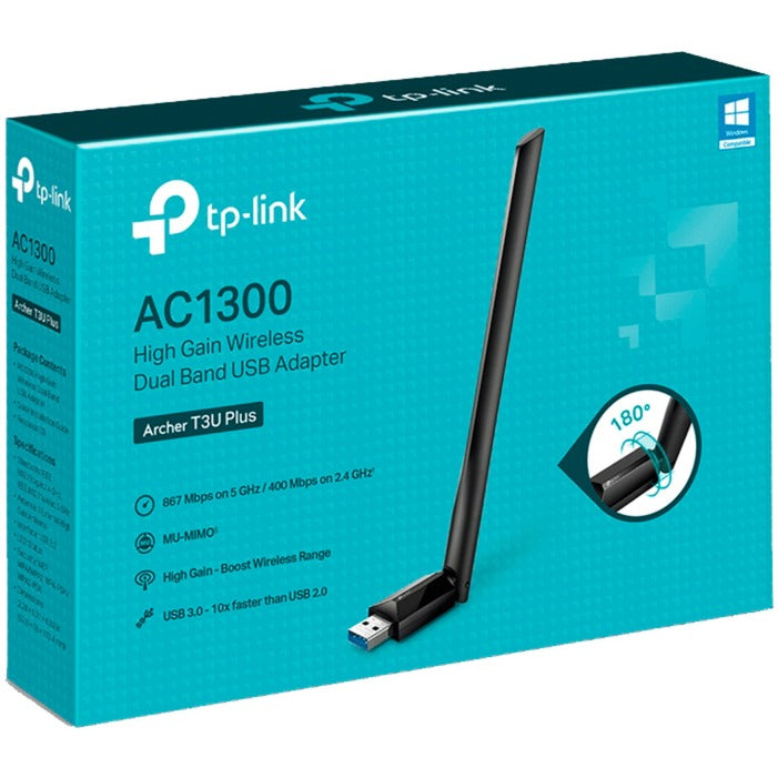 TP-Link archer t3u plus wlan adapter (zwart)