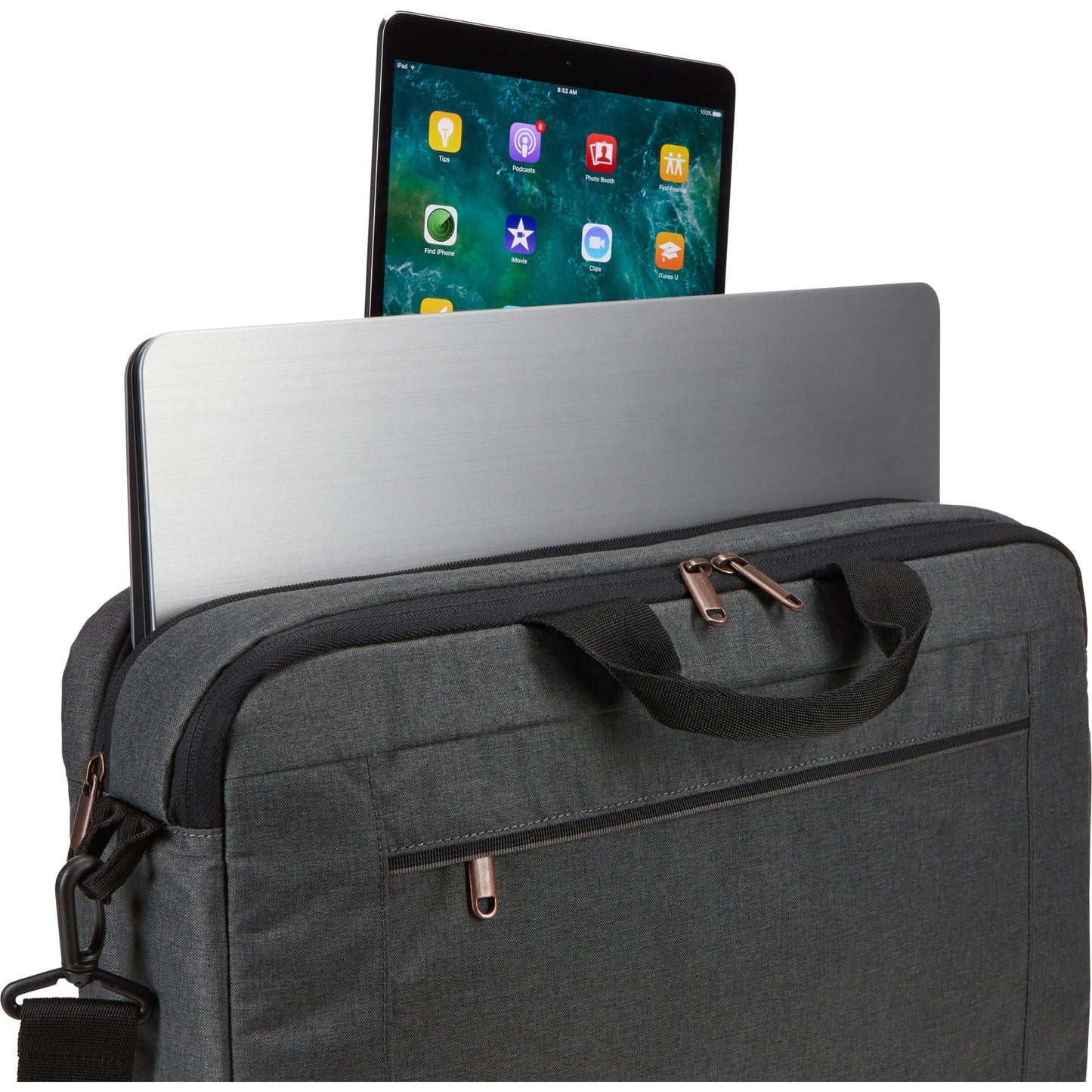 Case Logic era 15.6 laptop bag eralb-116-obsidian laptoptas (donkergrijs)