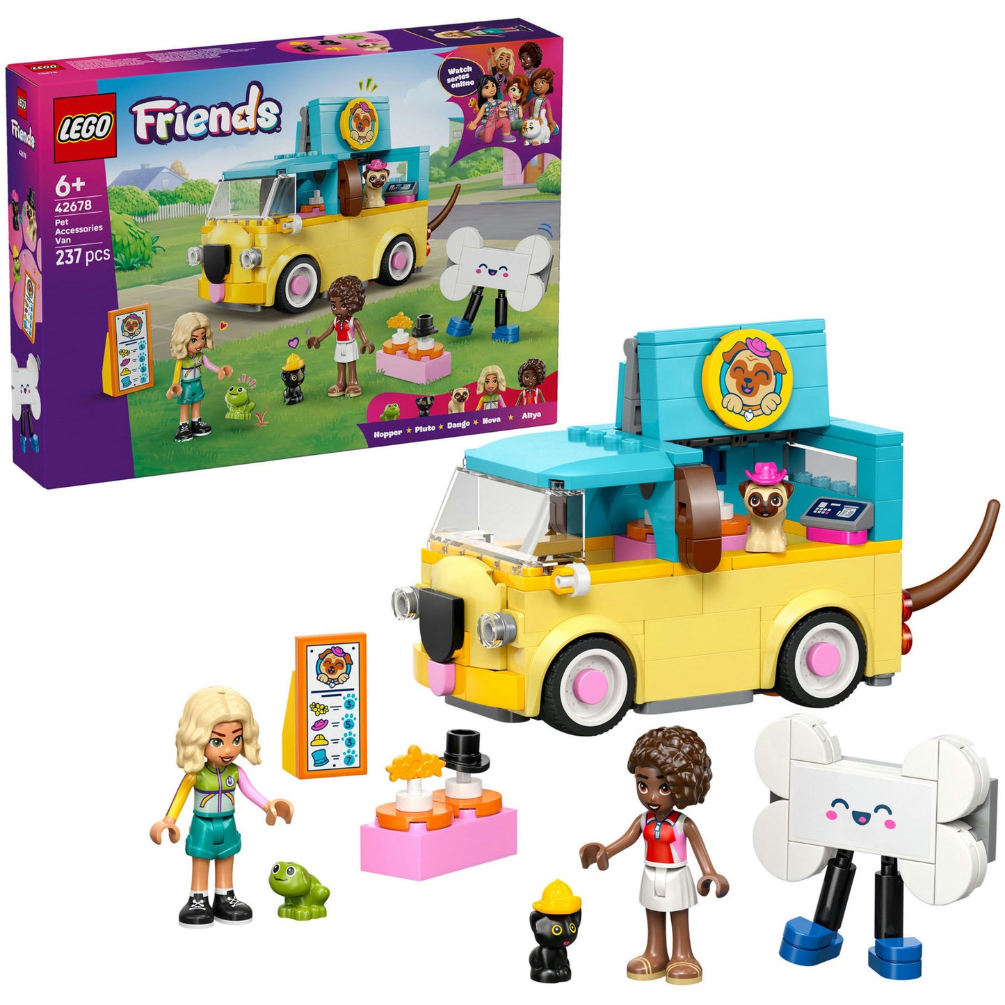 LEGO friends 42678 bestelwagen met dierenaccessoires