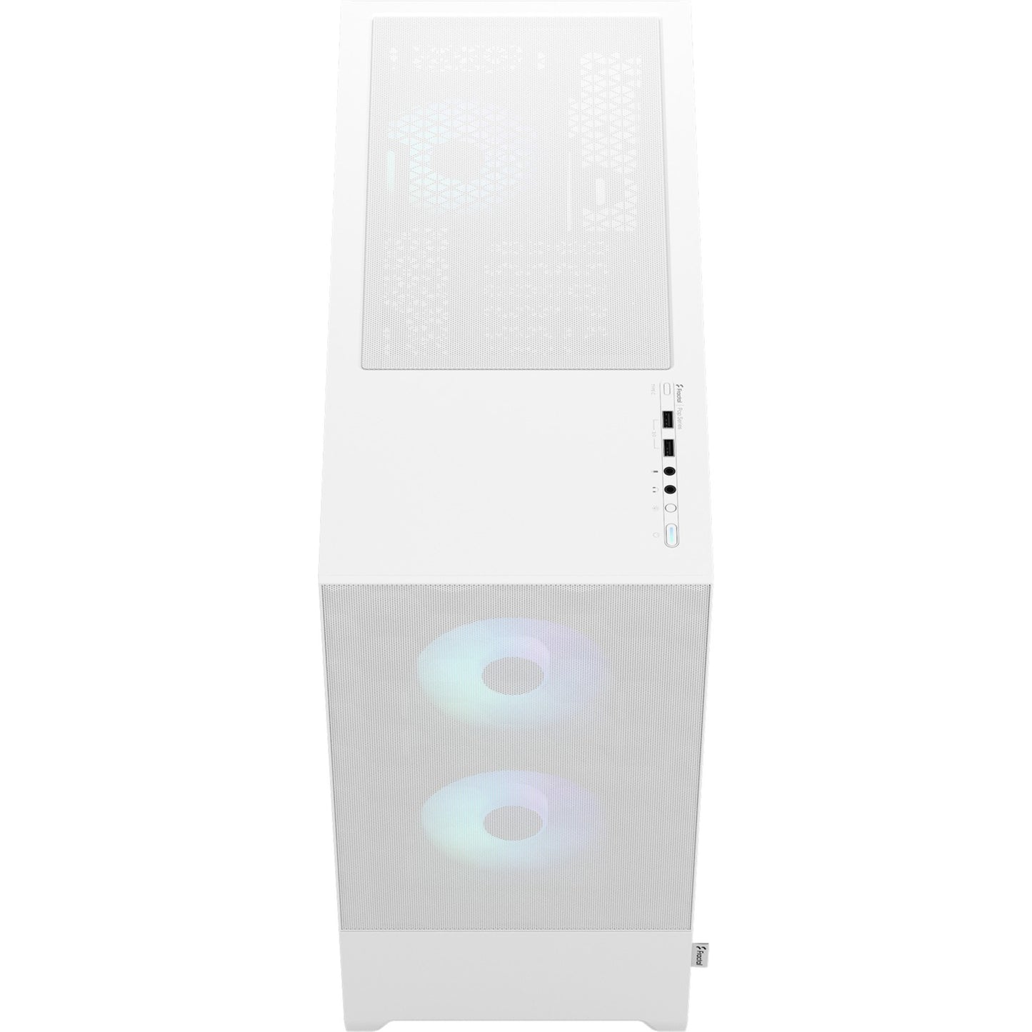 Fractal Design pop air rgb midi tower behuizing (wit | 2x usb-a | rgb | tempered glass)