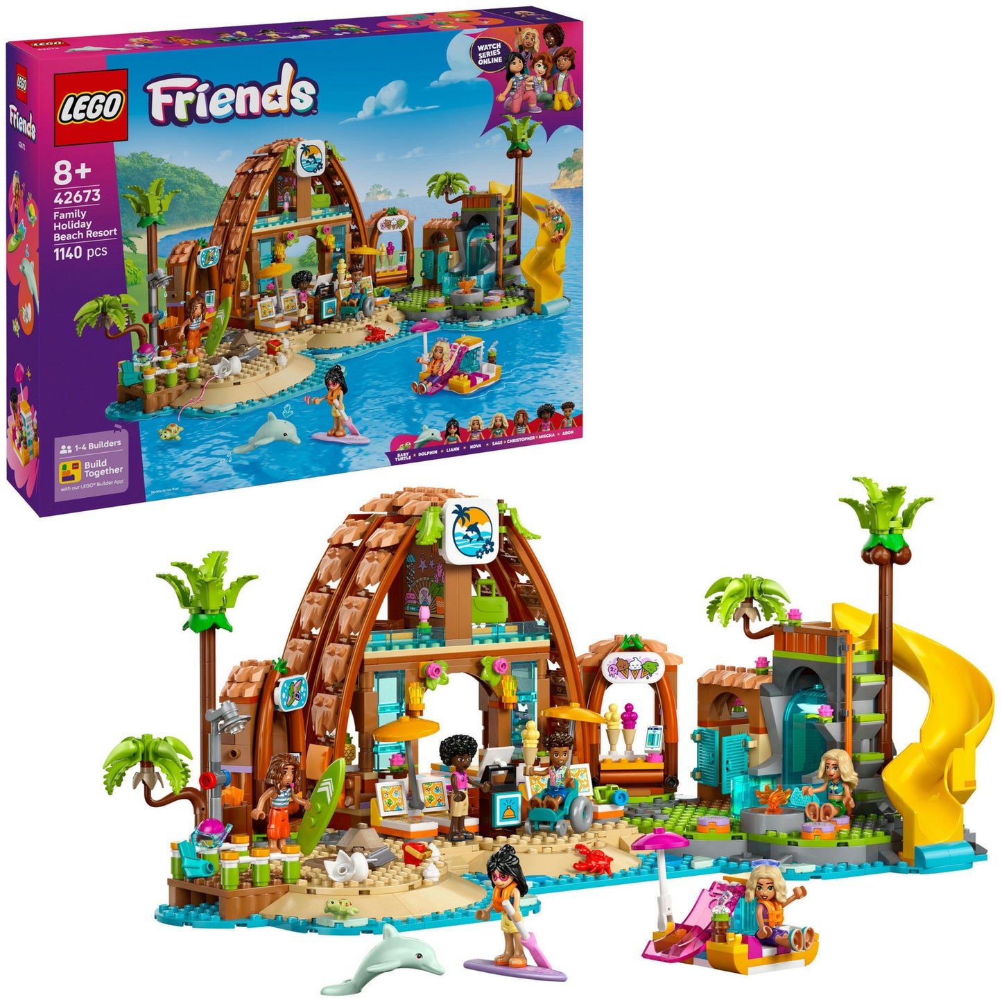 LEGO friends 42673 familie vakantie strandresort