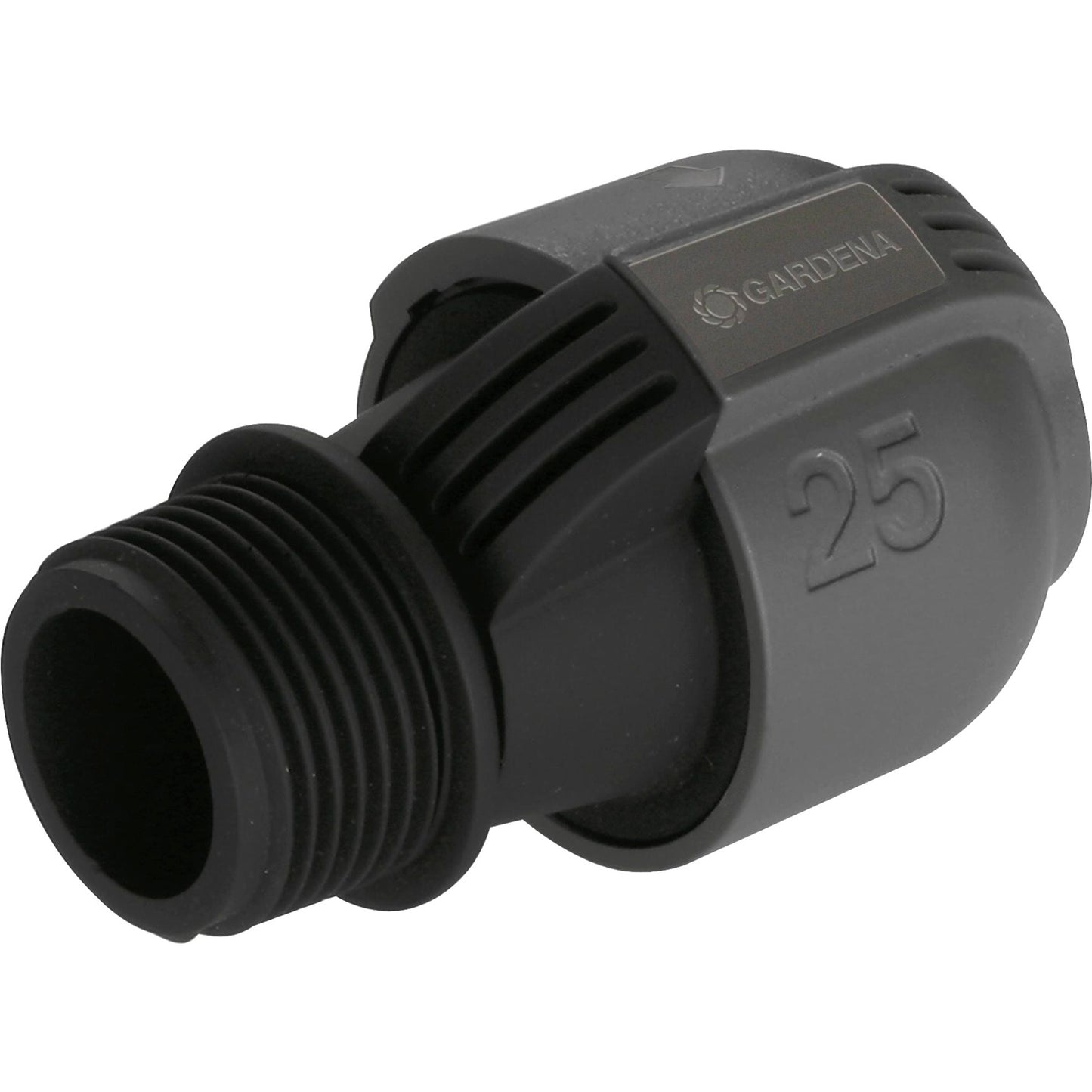 GARDENA verbindingsstuk 25 mm x 1 buitendraad (zwart grijs, 2763-20)