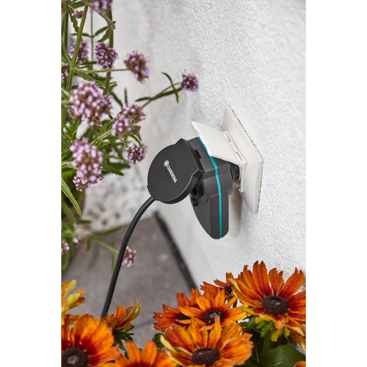 GARDENA smart power adapter set wandcontactdoos (zwart, 19096-20, 3 stuks)