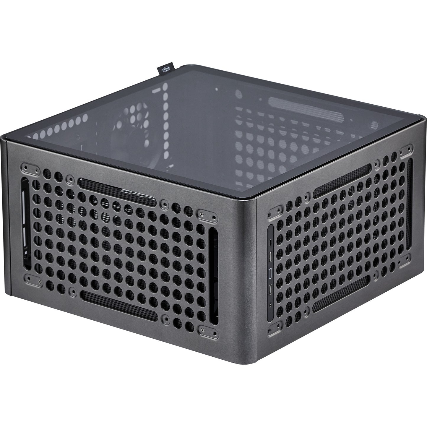 Cooler Master qube 540 stardust iron midi tower behuizing (zwart | 2x usb-a | 1x usb-c | tempered glass)