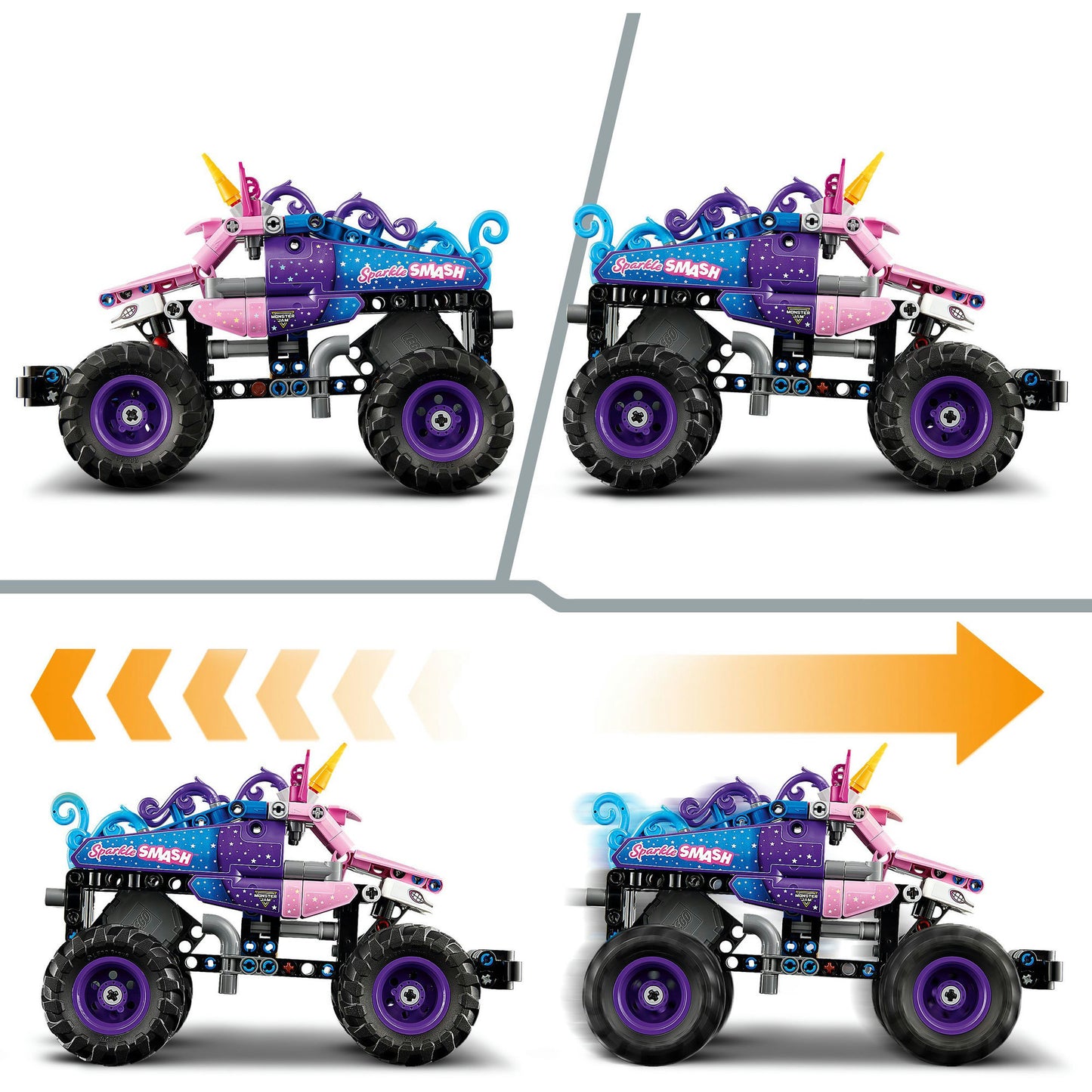 LEGO technic 42220 monster jam sparkle smash pull-back