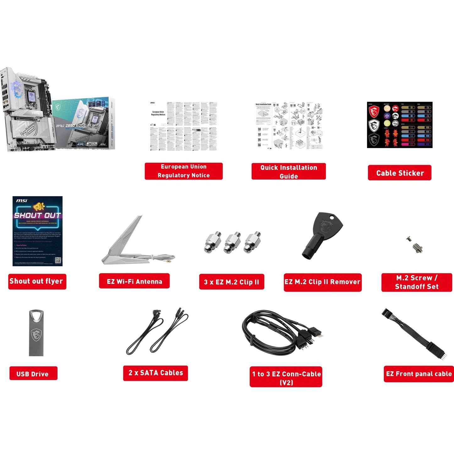 MSI mpg z890 edge ti wifi socket 1851 moederbord (raid, 5gb-lan, wlan, bt, sound, atx)