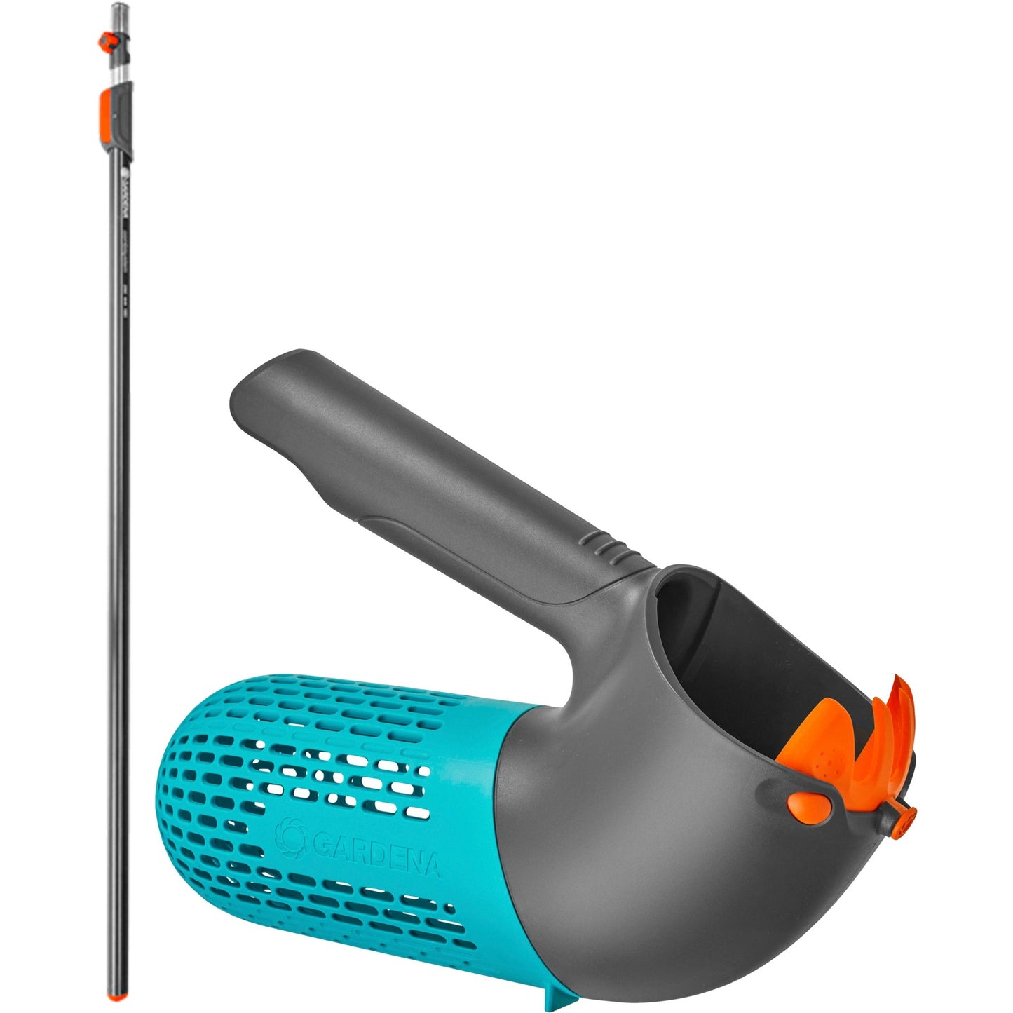 GARDENA combisystem bessenplukker set fruitplukker (zwart turquoise, incl. telescoopsteel)