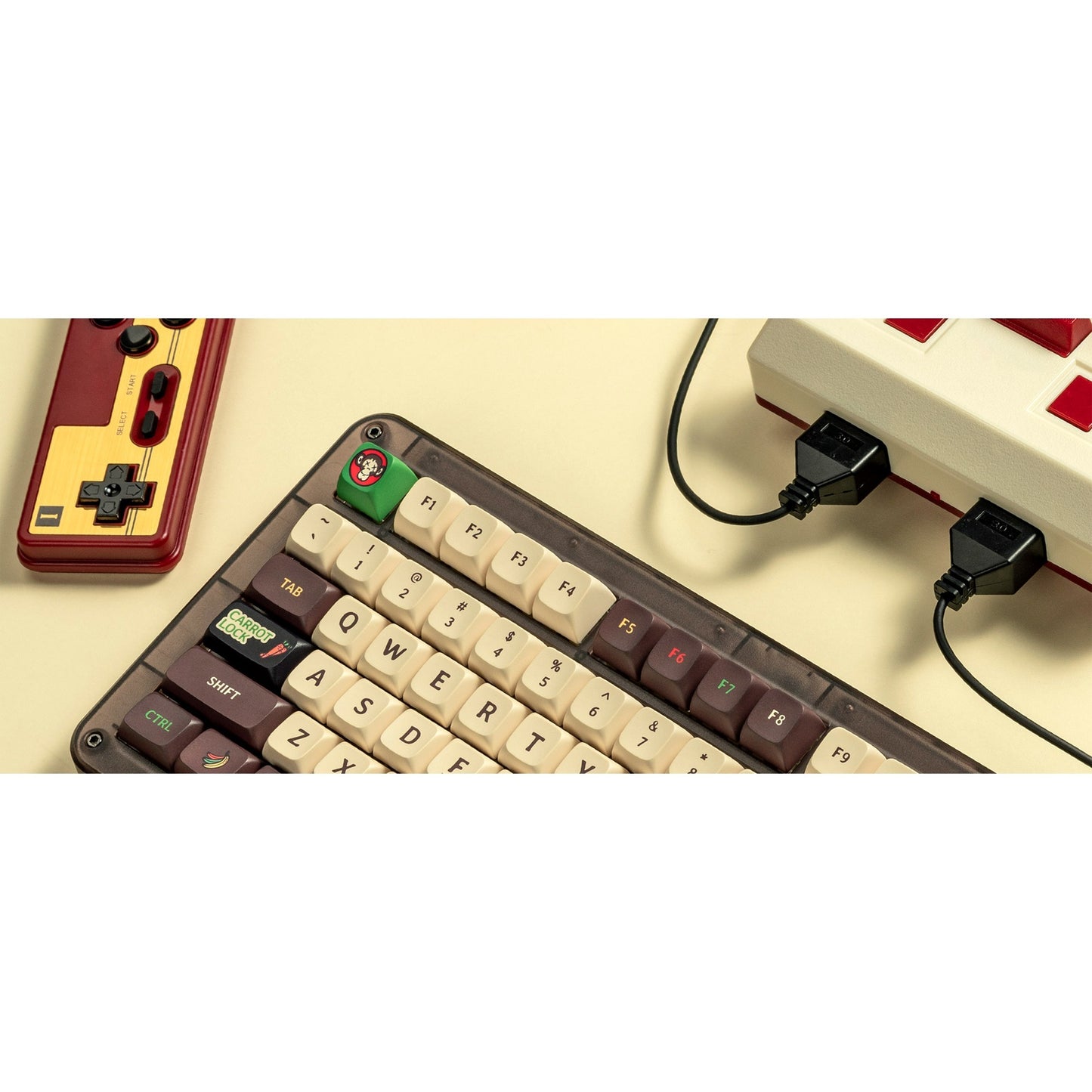 Iqunix ZX75 Happy Ape Wireless Mechanical Keyboard (Bruin, US lay-out (QWERTY), TTC Holy Panda, 75%, RGB leds, Hot-swappable, Double-shot PBT, 2.4GHz | Bluetooth 5.1 | USB-C)