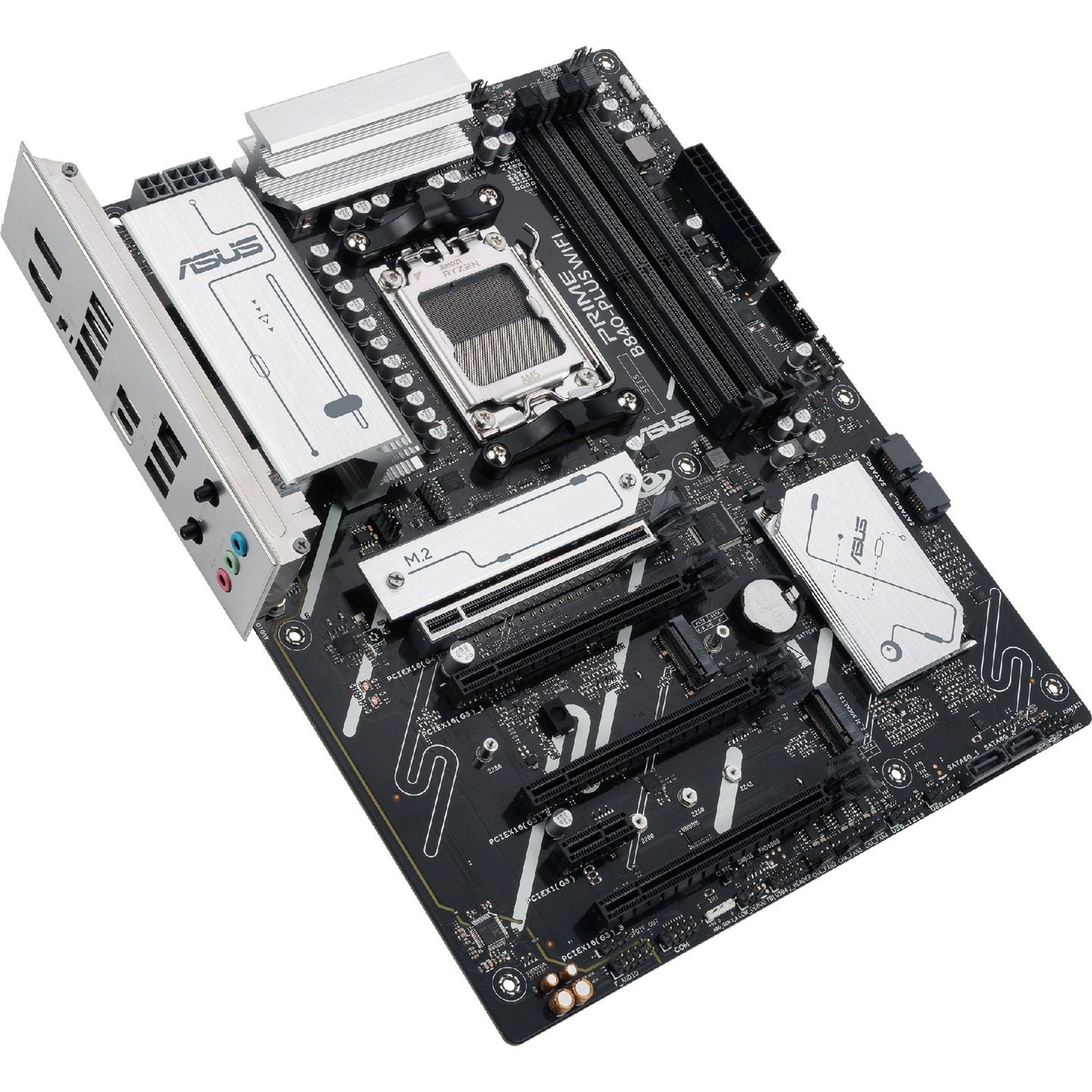 ASUS prime b840-plus wifi socket am5 moederbord (raid, 2.5 gbe-lan, wi-fi 6e, bt, sound, atx)